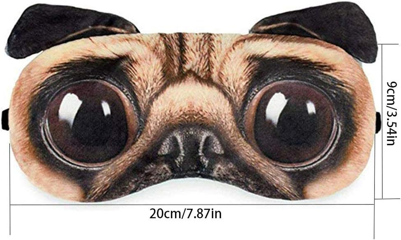 8 Pack Cute Animal Funny Sleep Eye Mask for Sleeping Cat Dog Soft Plush Blindfold Sleep Masks Eye Cover Eyeshade for Kids Girls Men Women Plane Travel Nap Night Sleeping image number 1