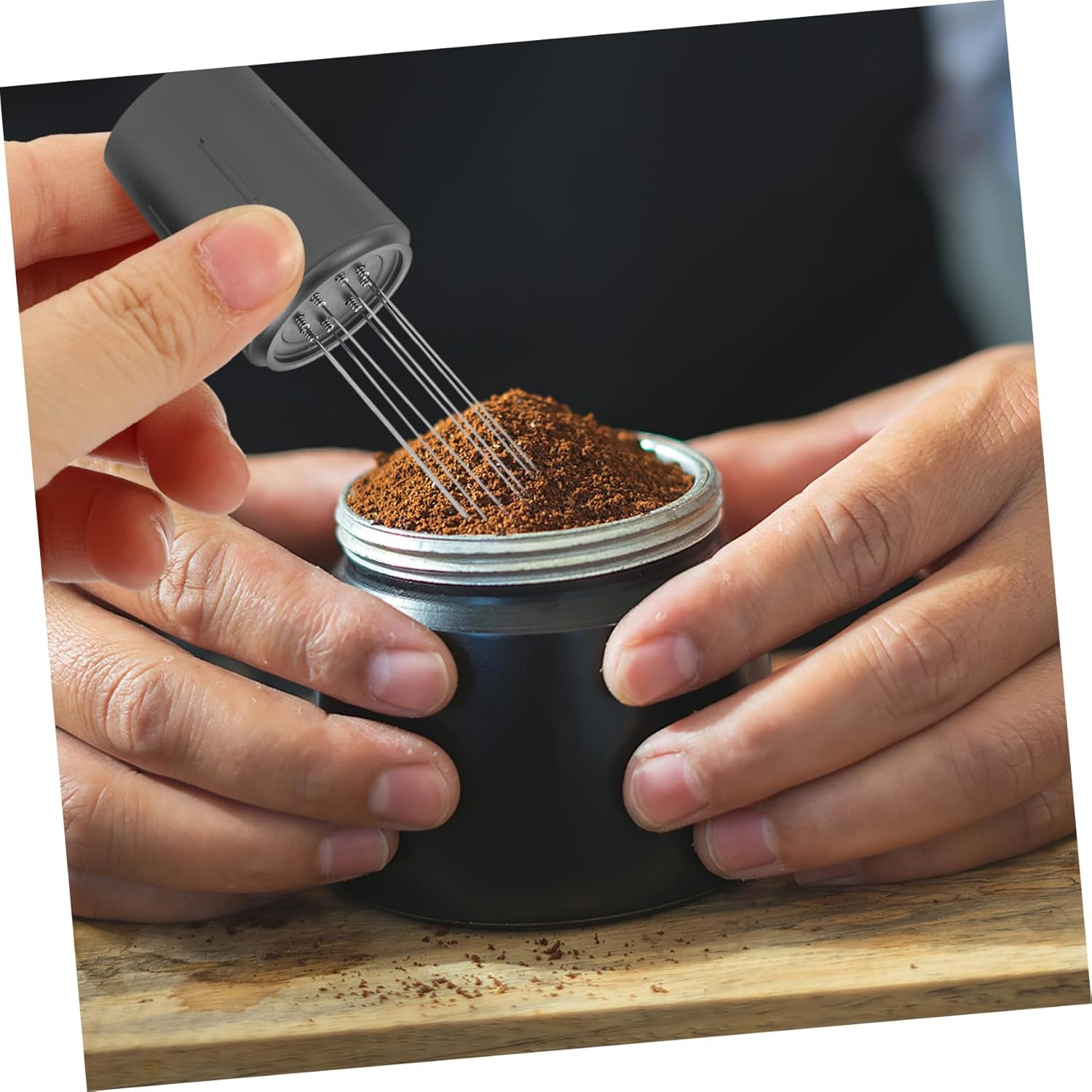 FONDOTIN Espresso Stirrer Tool with Needles Stainless Distribution Whisk for Even Mixing for Espresso Machines Tea and Fine Powders User-Friendly image number 6