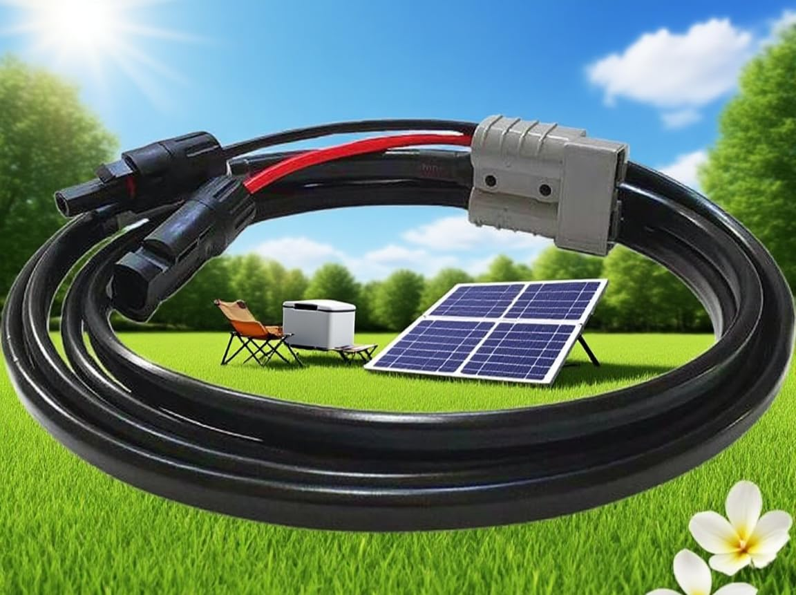 2M or 3M 50A Anderson Plug to MC4 Compatible Solar Connector Adapter &ndash; 14AWG Automotive Cable for Solar Panels, Power Stations, Rvs, 4WD, and Off-Grid Systems (300, Centimeters) image number 4