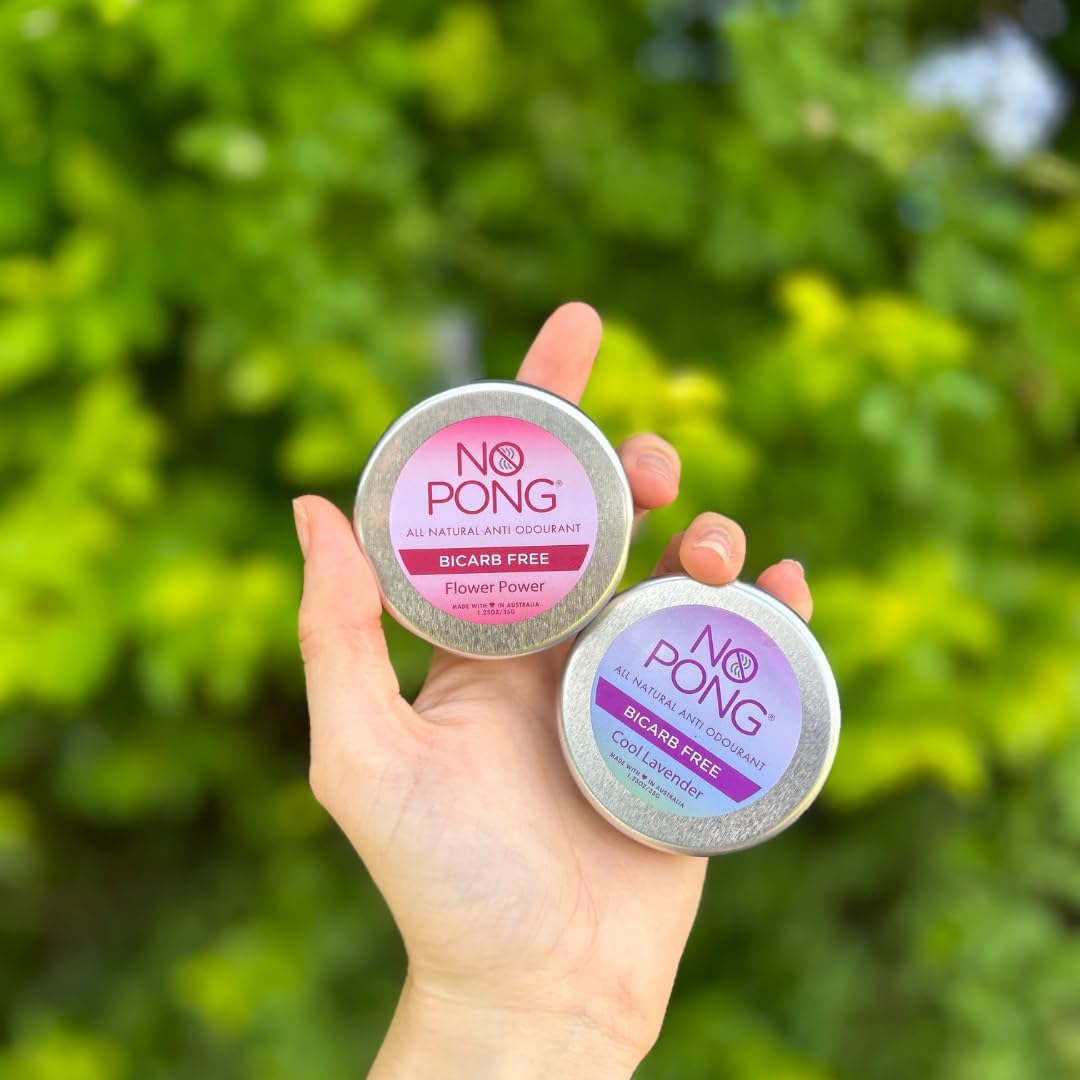No Pong Flower Power Bicarb Free 35G - Natural Deodorant for Sensitive Skin - Bicarb Free, Australian Made, Zero Plastic image number 4