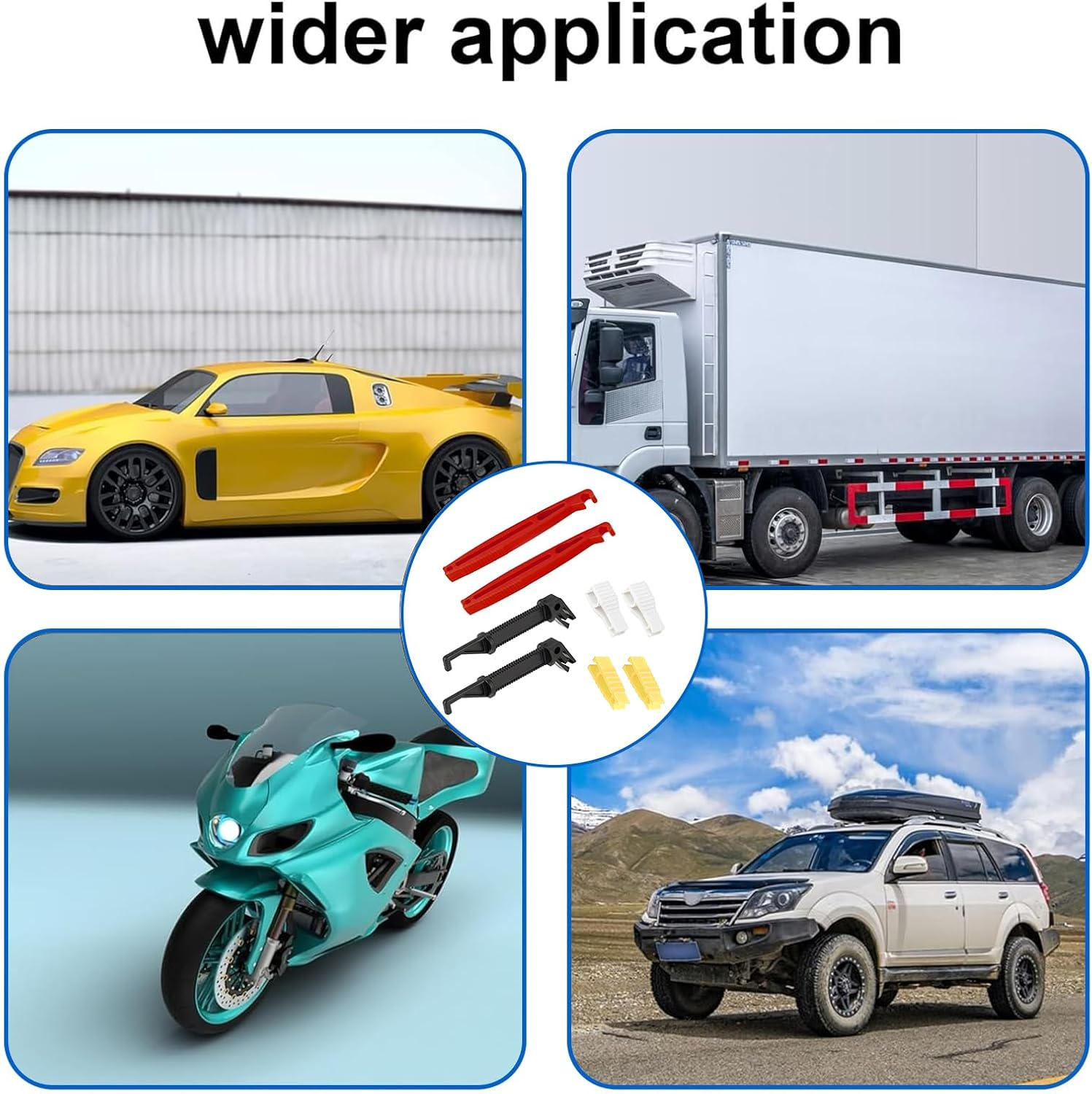 Qioon 8 PCS Blade Glass Fuse Insertion Puller Set, Plastic Automotive Fuse Extractor and Replacement Tool for Car, Motorcycle, and Truck, 4 Sizes image number 4