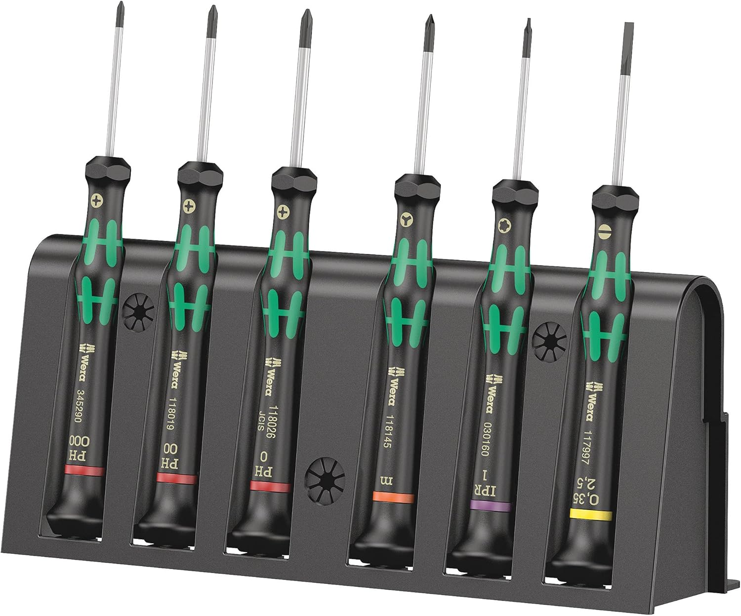 Wera 2050/6 Micro Precision Screwdriver 6-Pieces Set with Rack image number 1