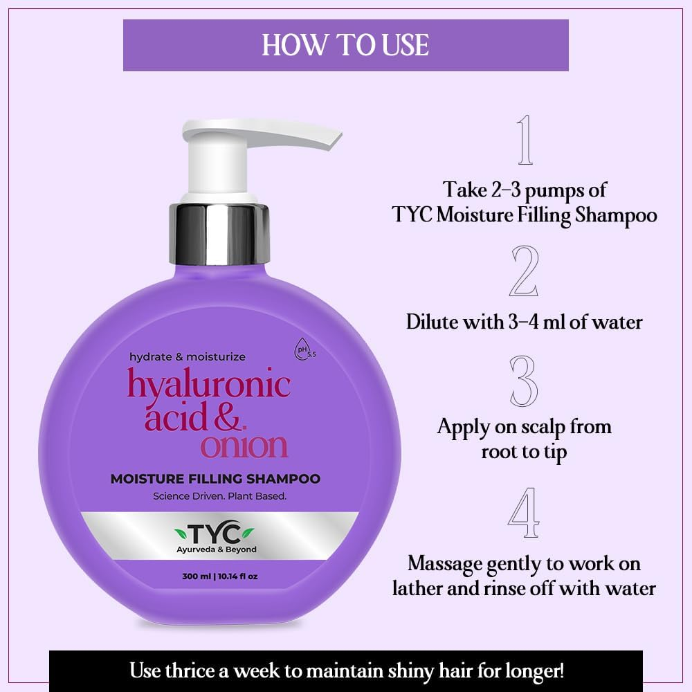 TYC Baobab Buddy Shampoo | Sulphate Free, Made with Organic Baobab Protein and Red Onion Extract, Hair Fall Control Shampoo for Men and Women - 300 ML