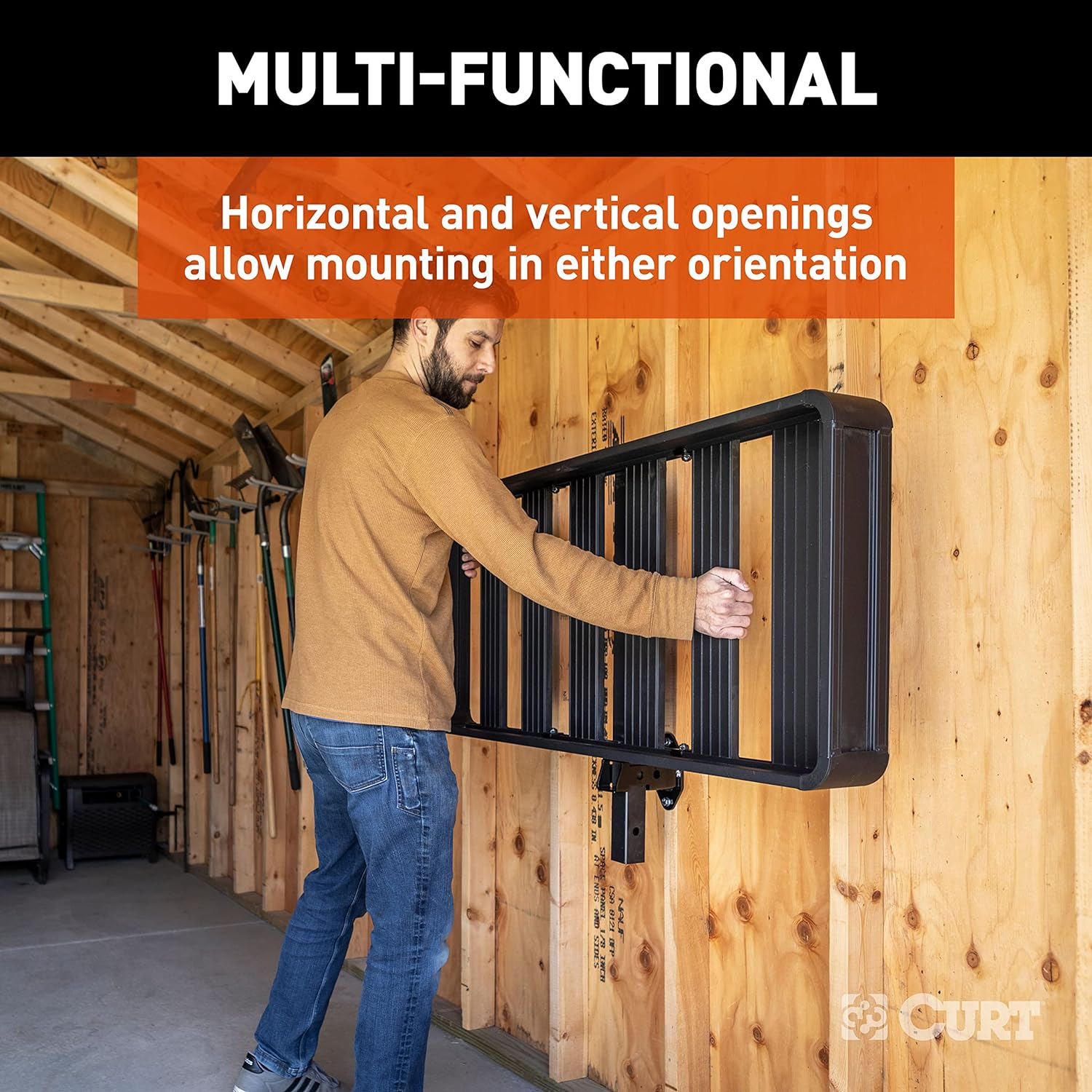 CURT 45069 Hitch Accessory Wall Mount, 2-Inch Receiver image number 3