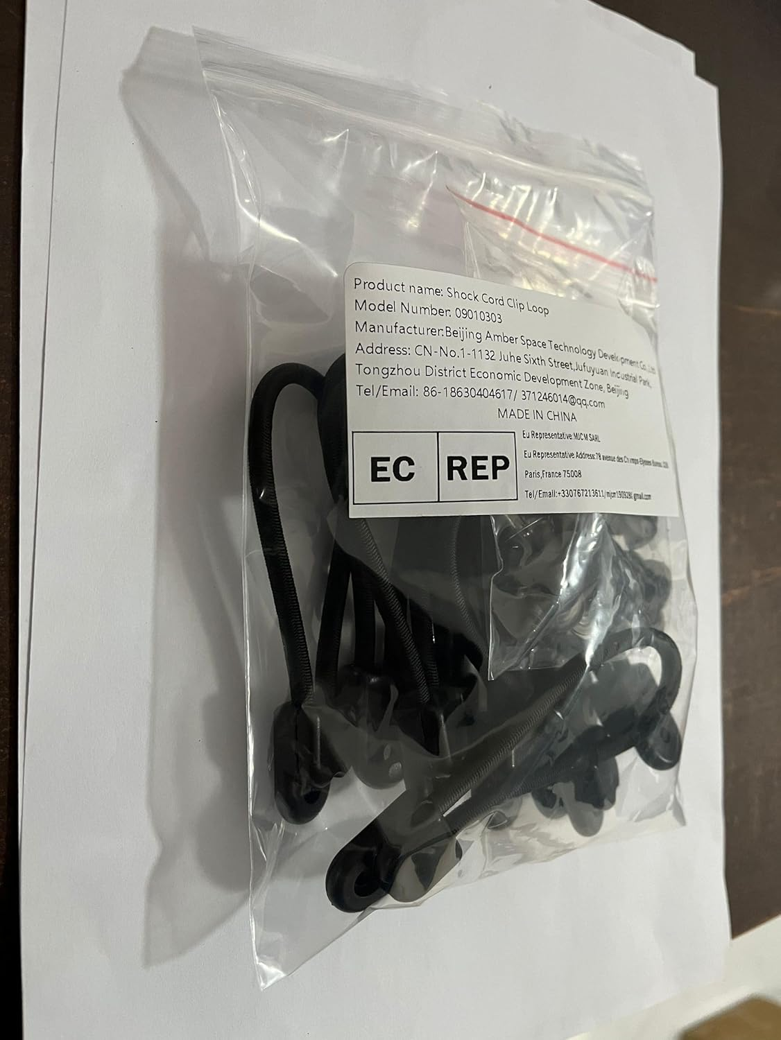 UP100 10 Sets Stayput Shock Cord Loop Bungee Clip Pull Tie down Tarp Canvas Knobs for Marine Truck Car RV Boat Covers (Black) image number 6