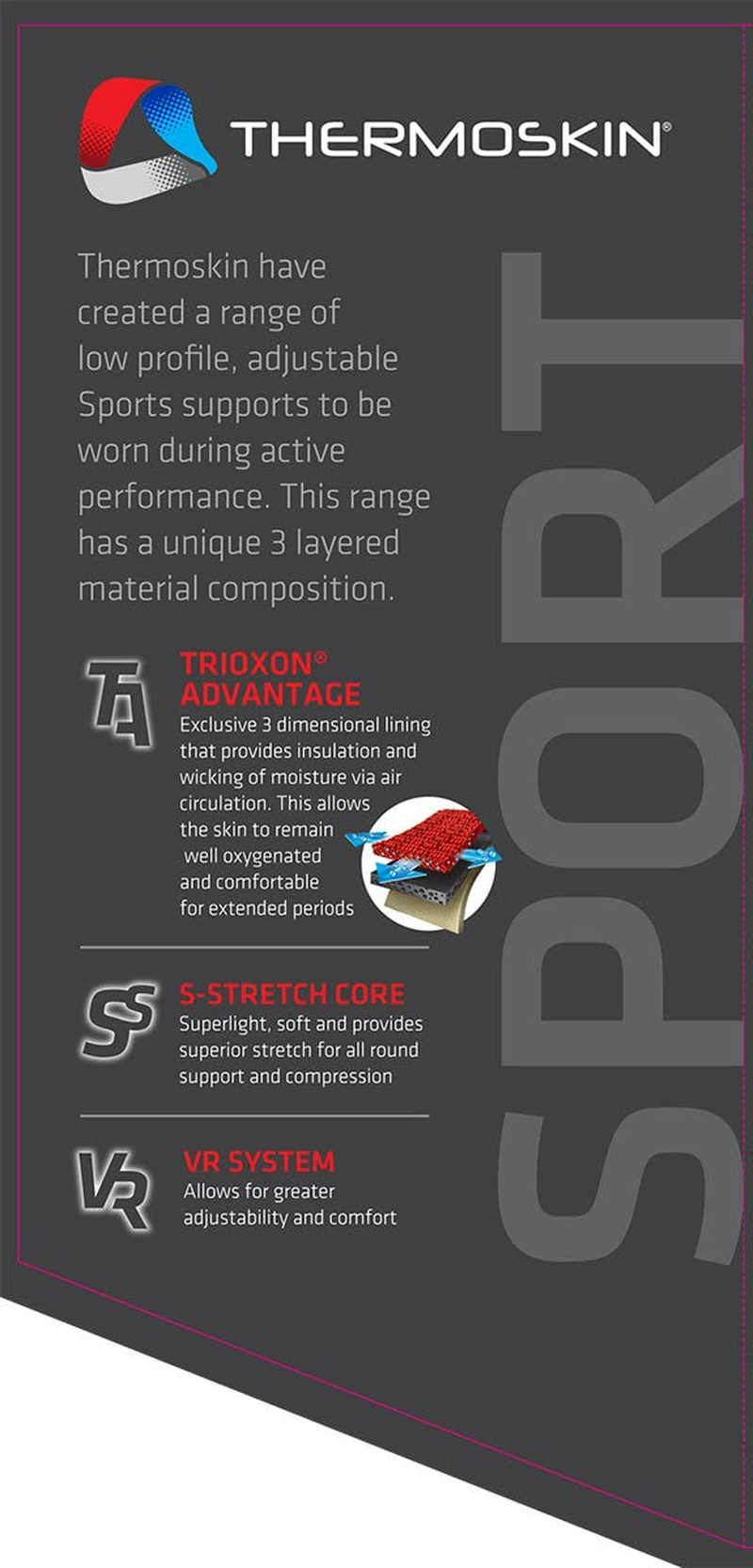 Thermoskin Sport Knee Stabilizer image number 2