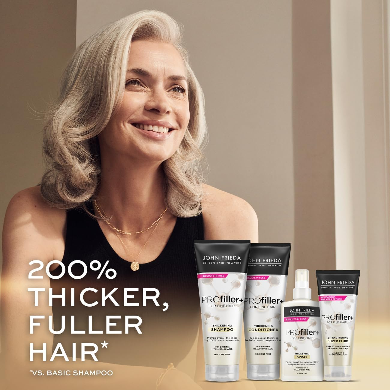John Frieda Profiller+ Thickening Shampoo for Thin, Fine Hair image number 4