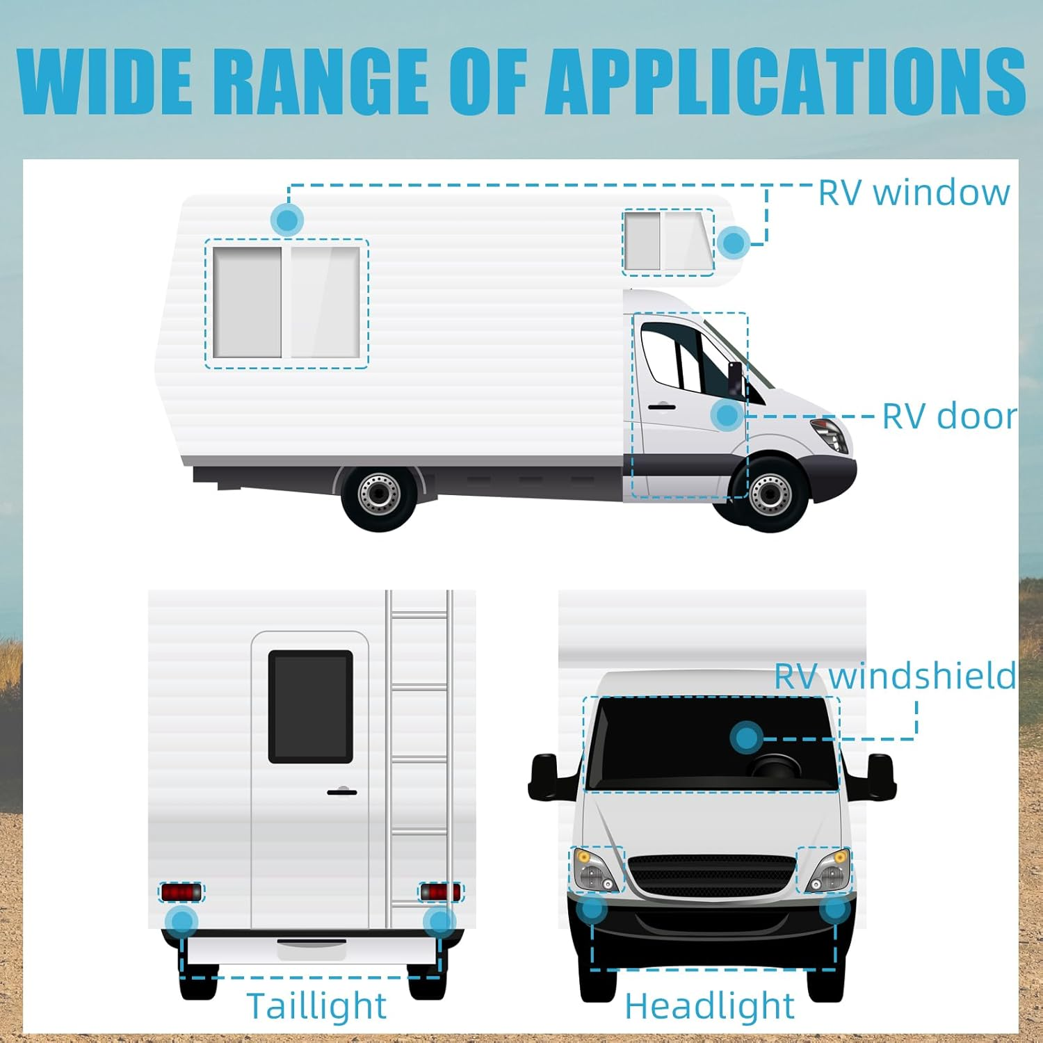 TAGLLY Butyl Sealant Tape, 13Ft Butyl Rubber Sealant Headlight Glue Sealant Rope for Automotive (Car, RV, Marine) for Installing Car Part, Windows, Doors and Windshield Etc. image number 4
