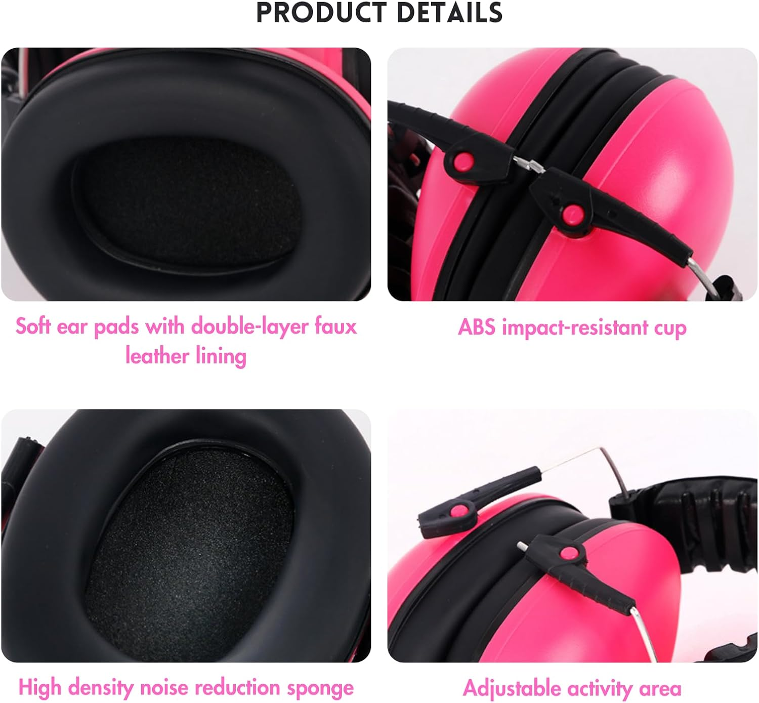 Kids Noise Cancelling Safety Ear Muffs &ndash; Hearing Protection Headset, Noise Reduction Earmuffs for Toddlers, and Children, Ideal for Concerts, Fireworks, and Travel image number 3