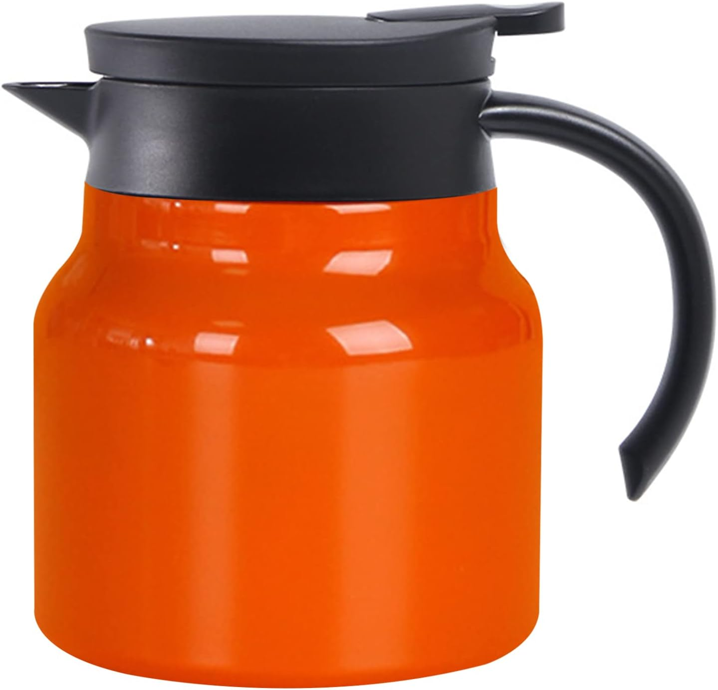 Incifuerza 34 Oz Thermal Coffee Carafe, Double Wall Stainless Steel Insulated Vacuum Coffee Pot Teapot for Keeping Hot, 1 Liter Beverage Dispenser with Removable Tea Filter (Orange) image number 5