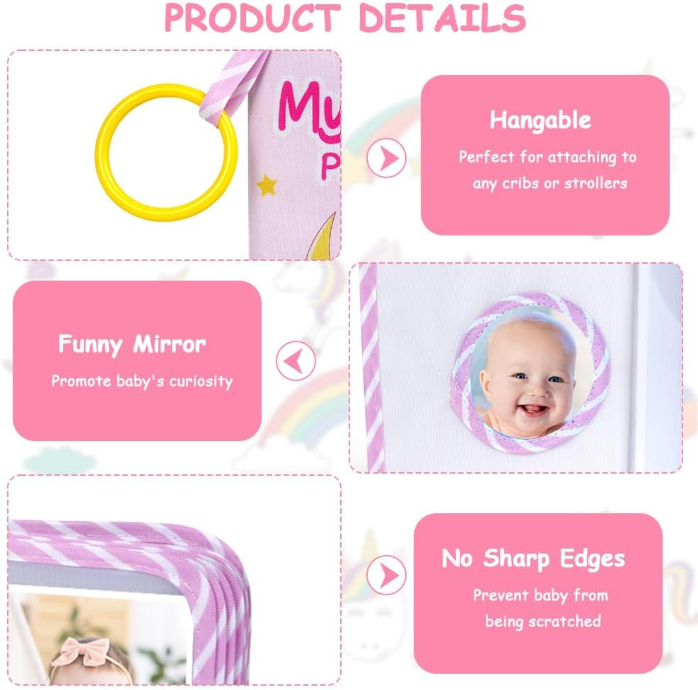 Baby Photo Album, Memory Book Photo Book, Baby Memory Book, Soft Fabric Photo Book for Newborns, Toddlers and Children, My First Photo Book for Family Newborns (Unicorn) image number 5