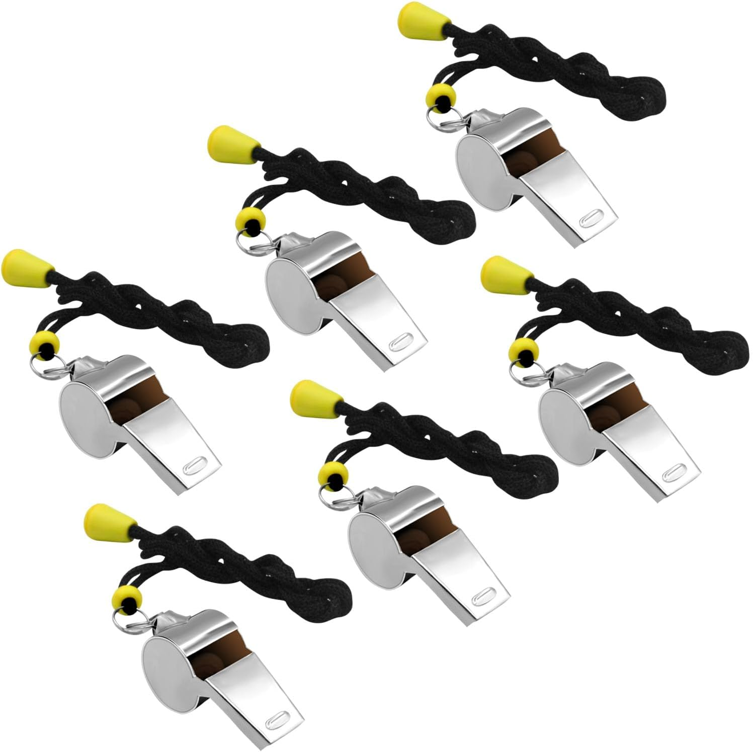 WONAPAD Whistle, Stainless Steel Sports Whistles with Lanyard, Loud Crisp Sound Whistles Great for Coaches, Referees, Teachers and Polices