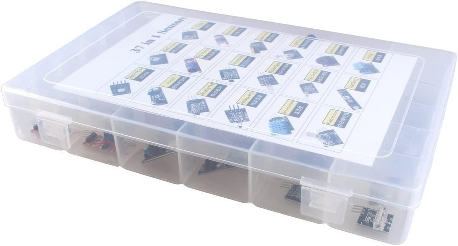 DIGISHUO 37 Pcs Sensors Assortment Kit W/Storage Case |37 Sensors Learning Kit Starter Kit for Arduino for Raspberry Pi Sensor Kit| Robot Projects Starter Kits image number 5