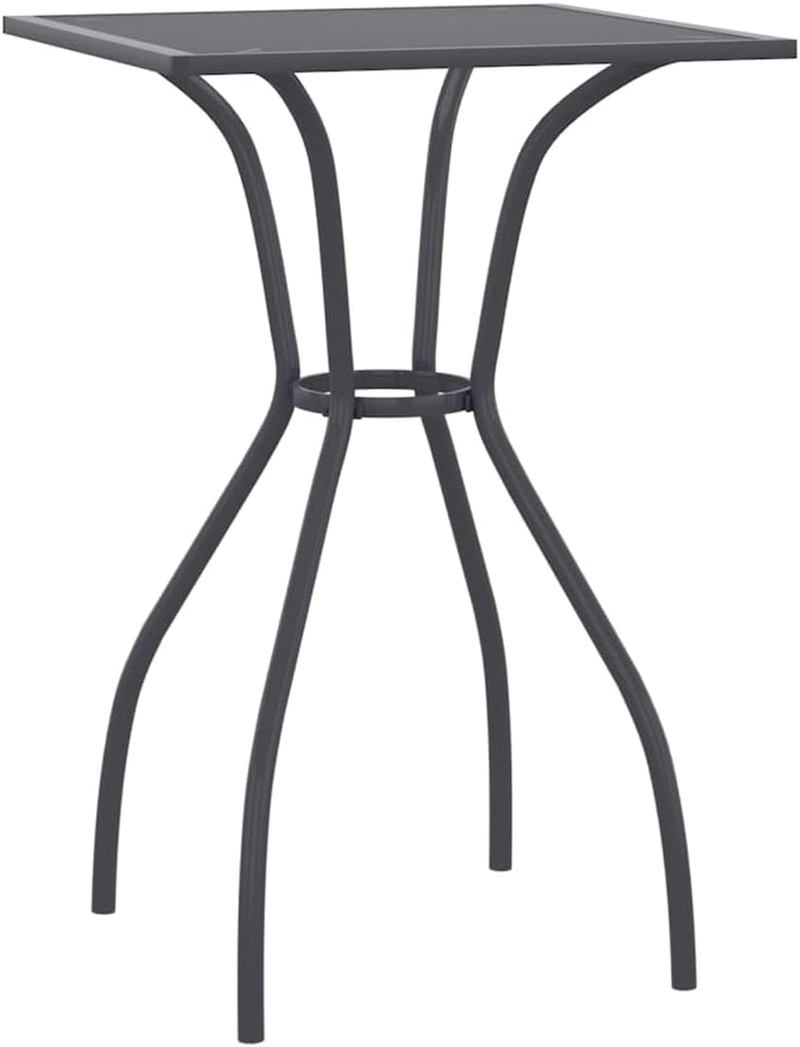'Vidaxl Anthracite Garden Table with Steel Mesh Design - Outdoor Dining Table with Stable Steel Frame image number 2