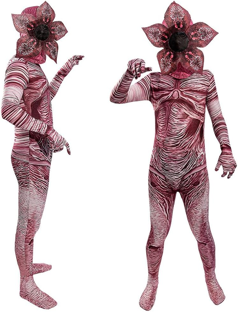 Halloween Scary Cosplay Flower Monster Jumpsuit up Child Horror Monster Scary Bodysuit Party Outfit 5-12 Years image number 2