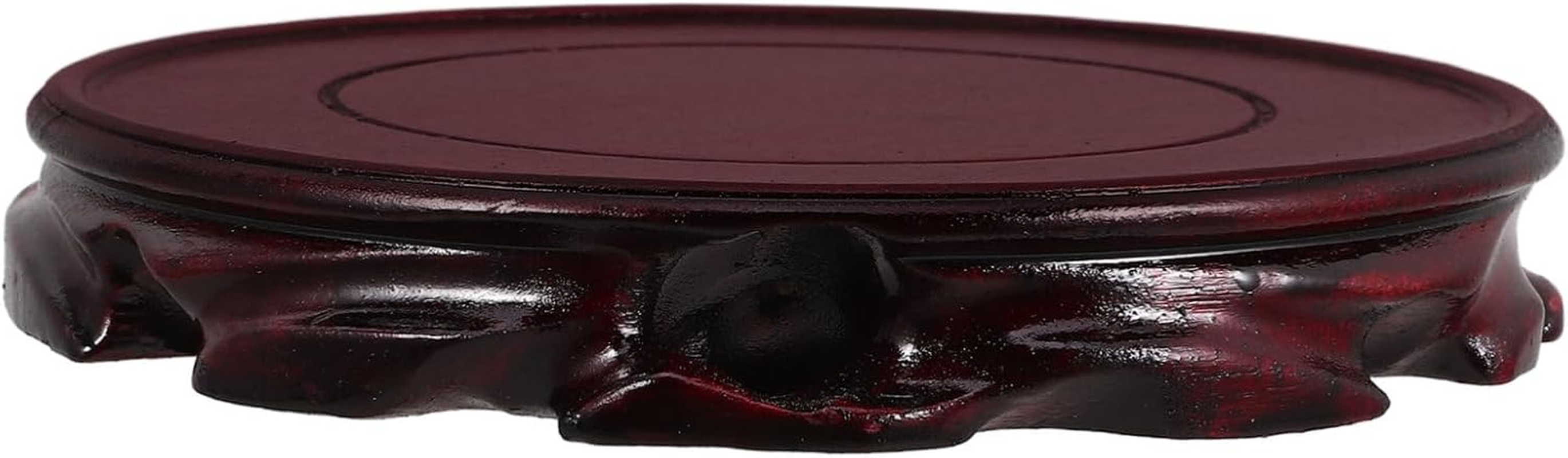 Luxshiny Traditional Chinese Black Vase Stand Wooden Display Stand Elegant Furniture Pedestal for Collectibles