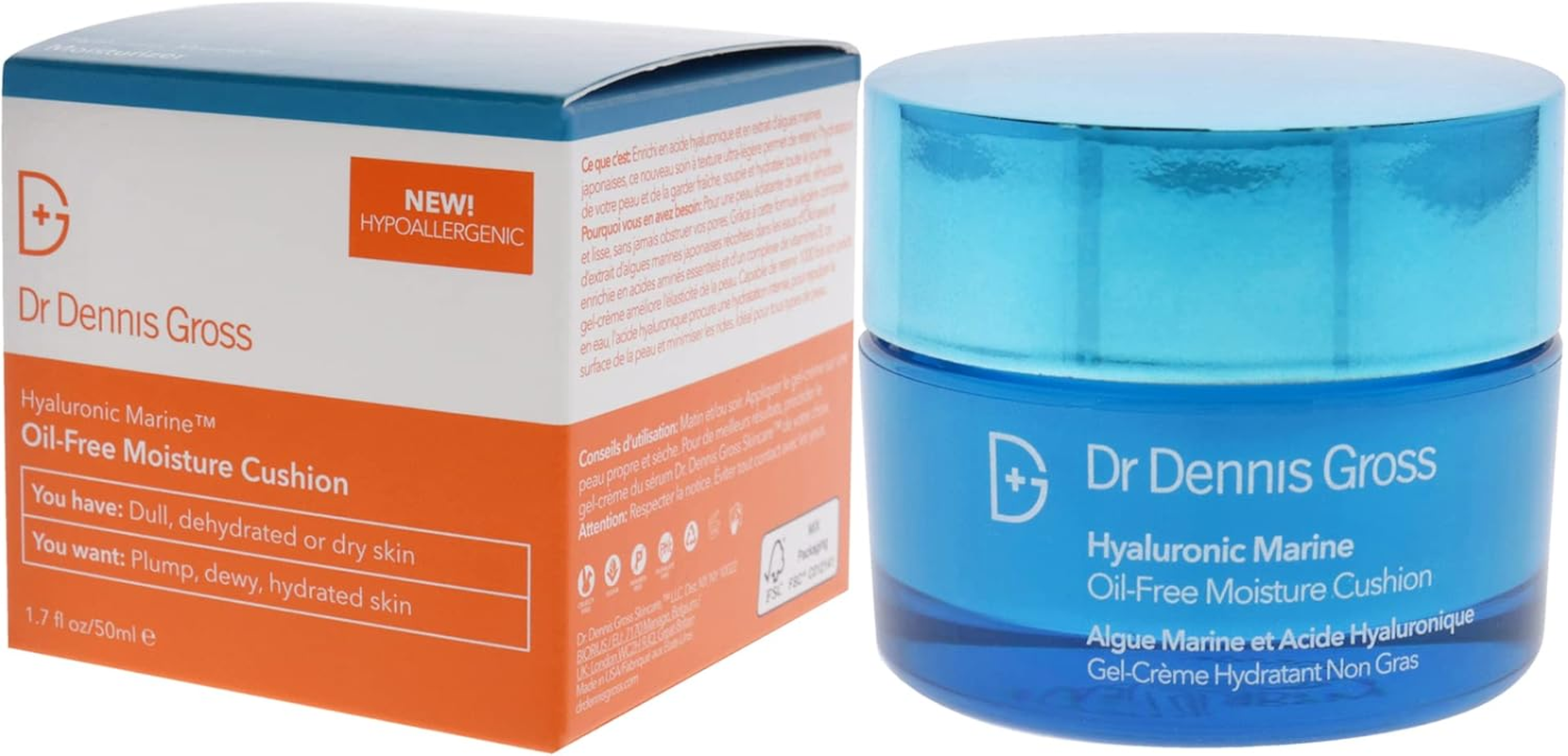 Dr. Dennis Gross Hyaluronic Marine Oil-Free Moisture Cushion for Unisex 1.7 Oz Moisturizer image number 3