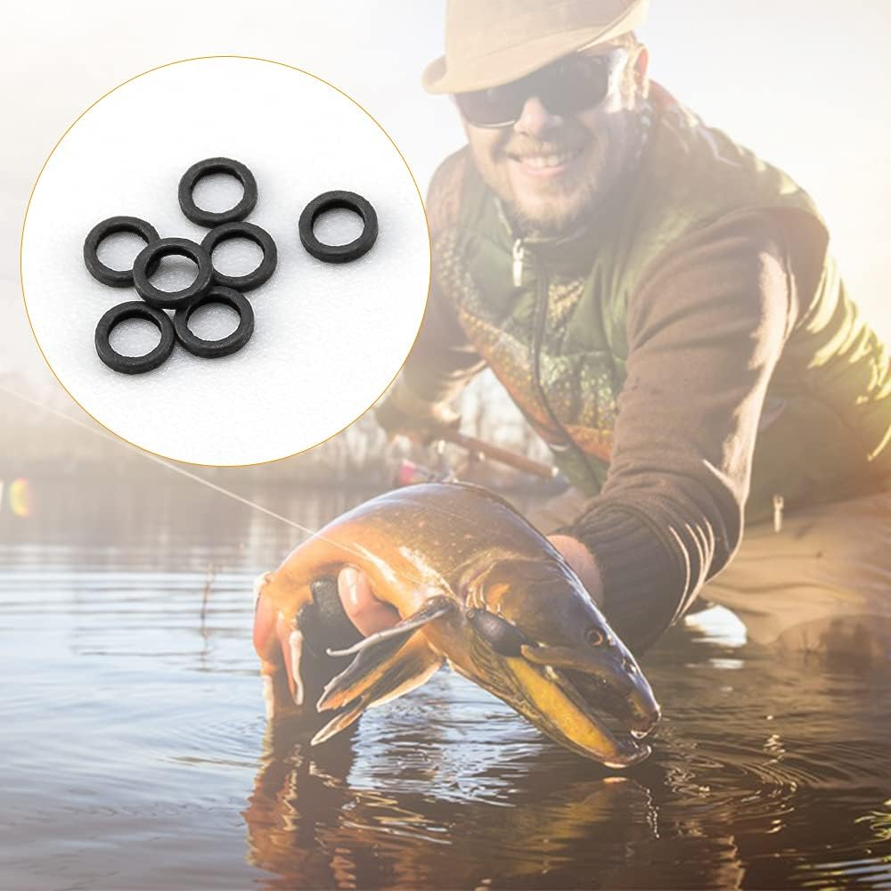 Dr.Fish 50 Pack Fly Fishing Tippet Rings Stainless Steel Solid Lightweight Low Profile 2Mm/2.5Mm Freshwater Trout Salmon Crappie Bluegill Steelhead
