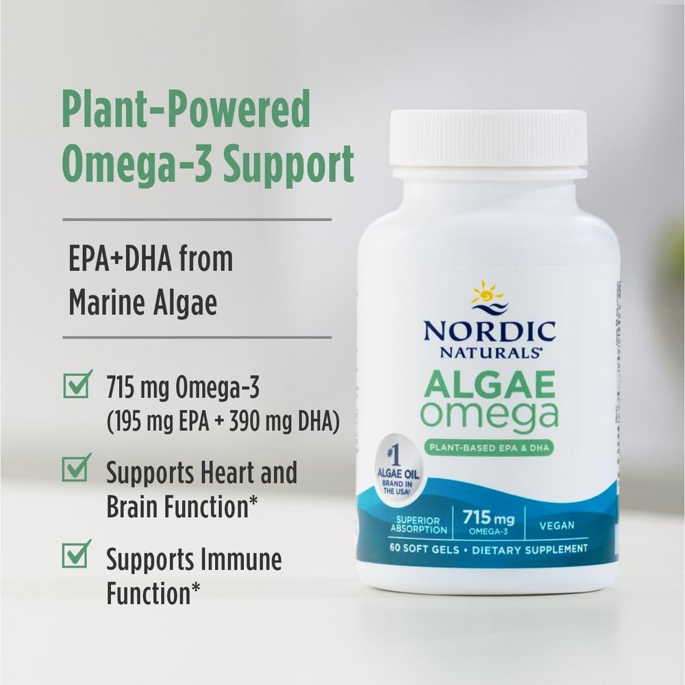 Nordic Naturals Algae Omega, 715Mg Omega 3, 120 Softgels image number 4