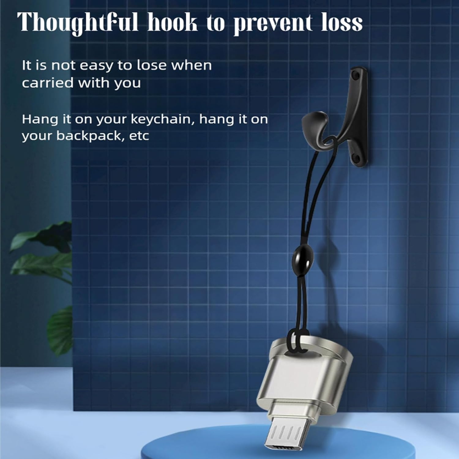 USB C Card Reader Portable Adapter,Type-C Micro SD Card Reader Super Speed Technology, Supports Micro SDXC, Micro Sdhc,Mac OS X and Andriod image number 1