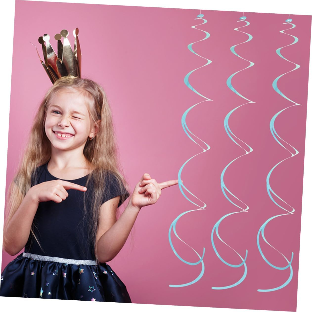 VICASKY 18Pcs Spiral Hanging Swirl Decorations for Showers Birthdays and Festivals Eye-Catching Macaron image number 3