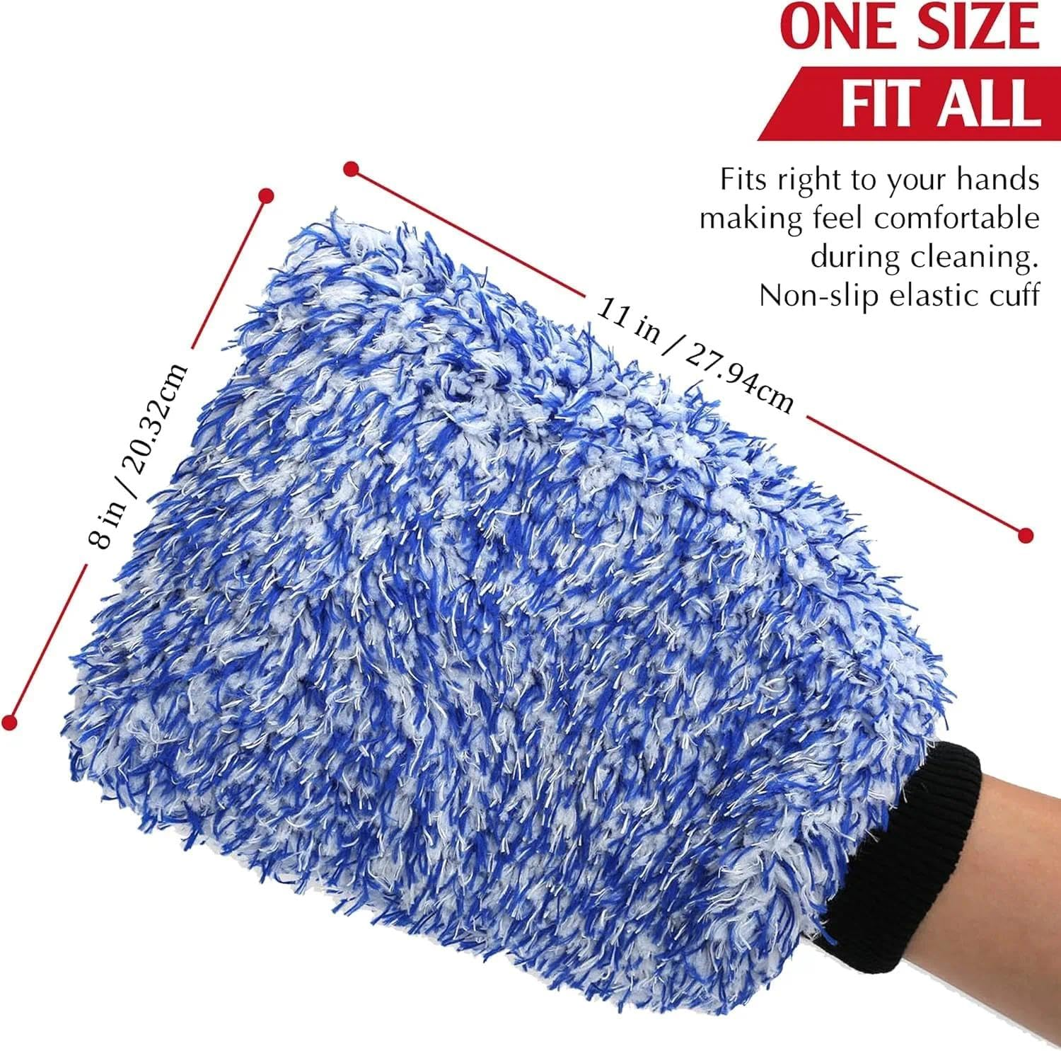 New Car Wash Mitt By, 2 Pack Premium Cyclone Microfiber Washing Gloves, Holds Tons of Sudsy Water for Effective Washing, Machine Washable, Lint Free, Scratch Free image number 3