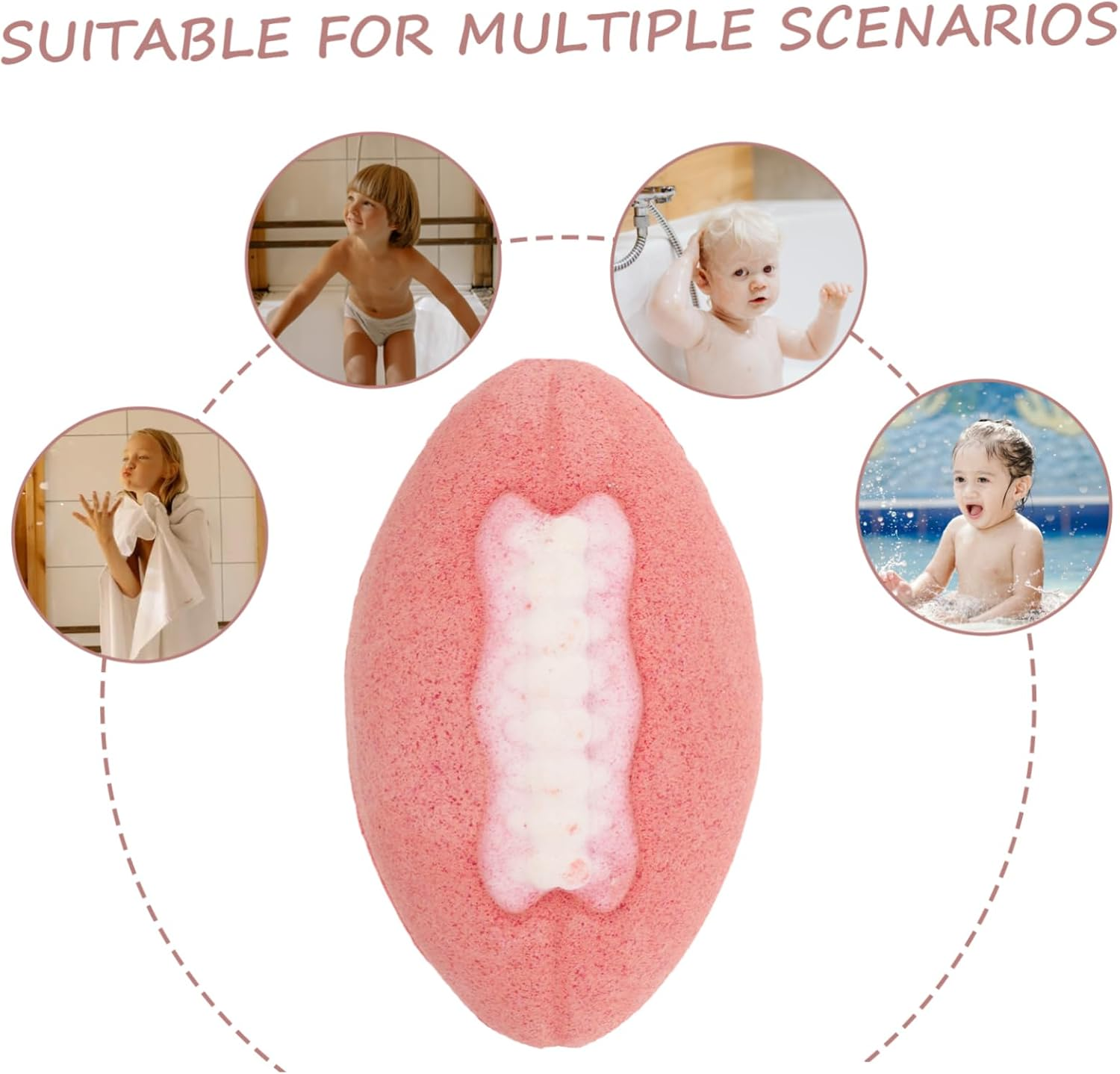 Healvian 3Pcs Essential Oil Bath Salt Balls Portable for Relaxing Bathing Experience image number 1