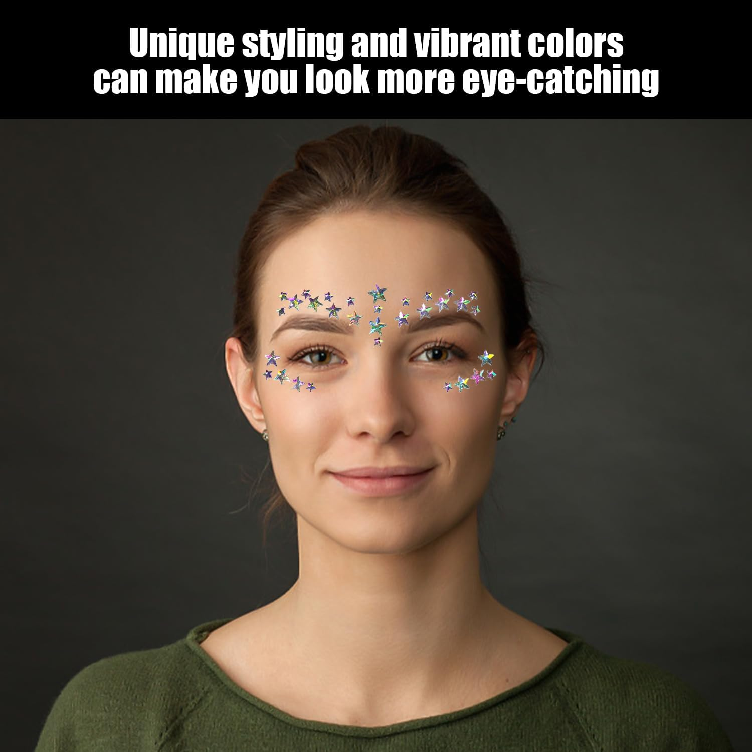 3 Rhinestone Stains, Face Decorations, Shiny Face Stains, Suitable for Parties, Costume Dances and Stage Performances image number 4