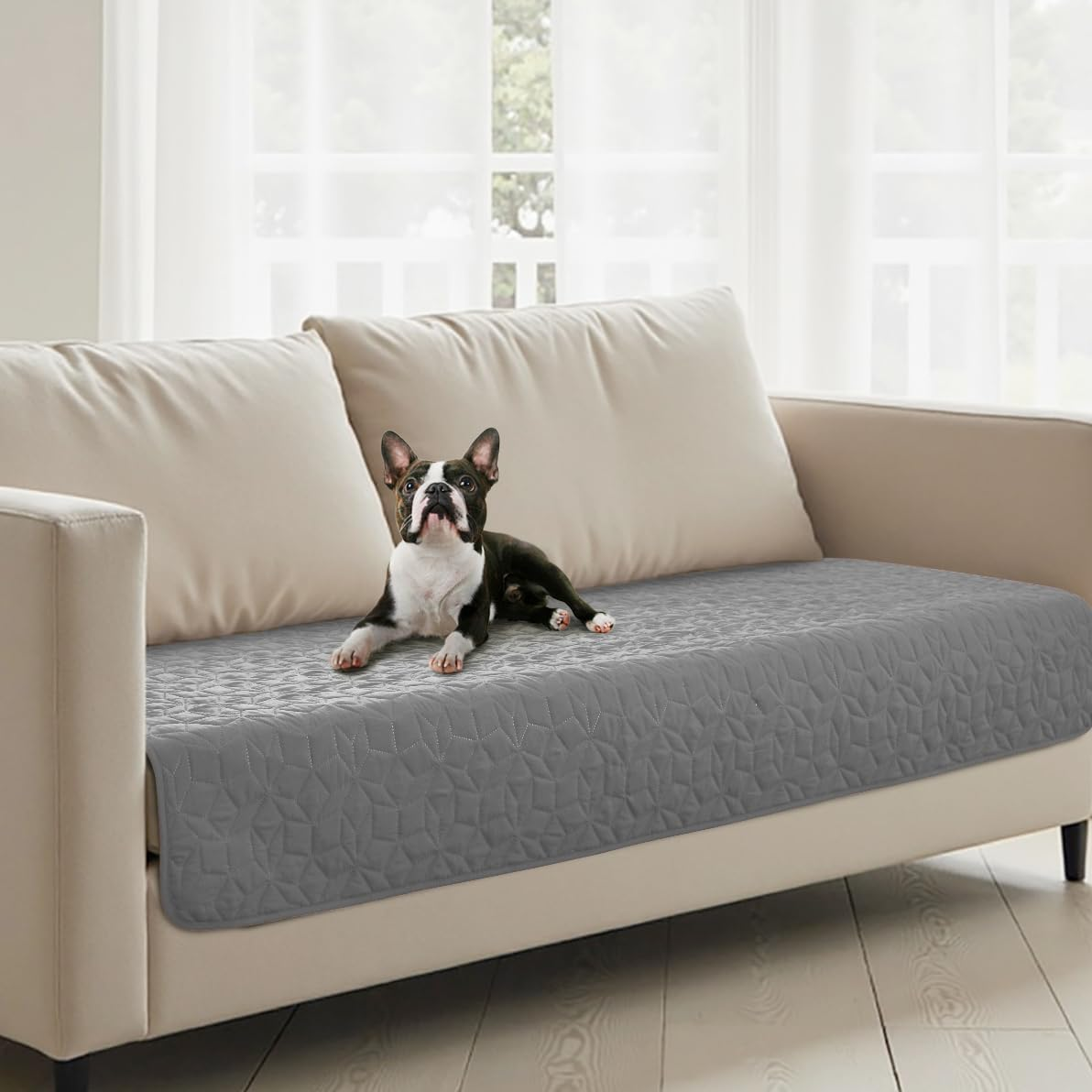 Charlie&rsquo;S Sofur Waterproof Dog Bed Sofa Cover Protector Pet Blanket (Single/King Single Bed 132X208Cm) for Couch Furniture Car Boot Non-Slip Quilted Padded Washable for Pets/Dogs/Cats/Kids - Pink