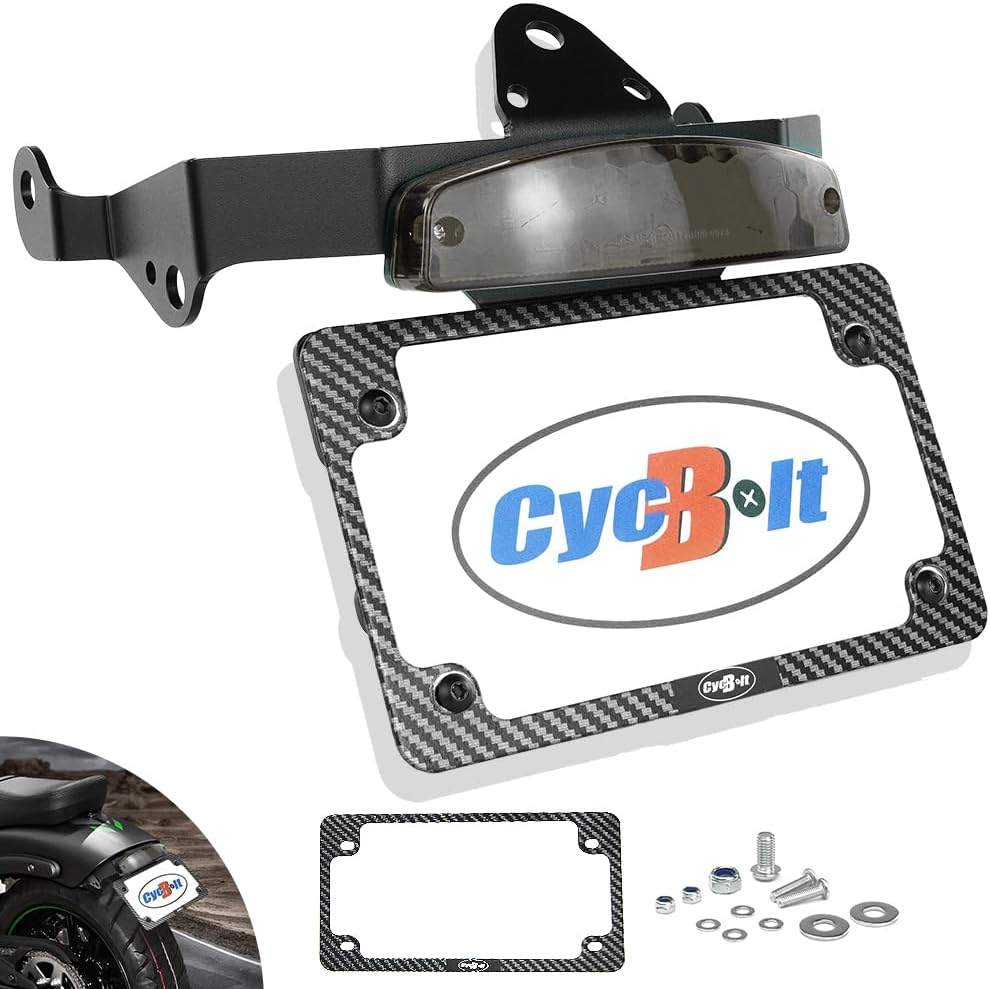 Fender Eliminator Fit for Vulcan Caf&eacute; 2025-2018 Tail Tidy Vulcan S Cafe ABS 2025-2016 Vulcan S License Plate Bracket Holder Mount Fit with Turn Signals Tail Light image number 6