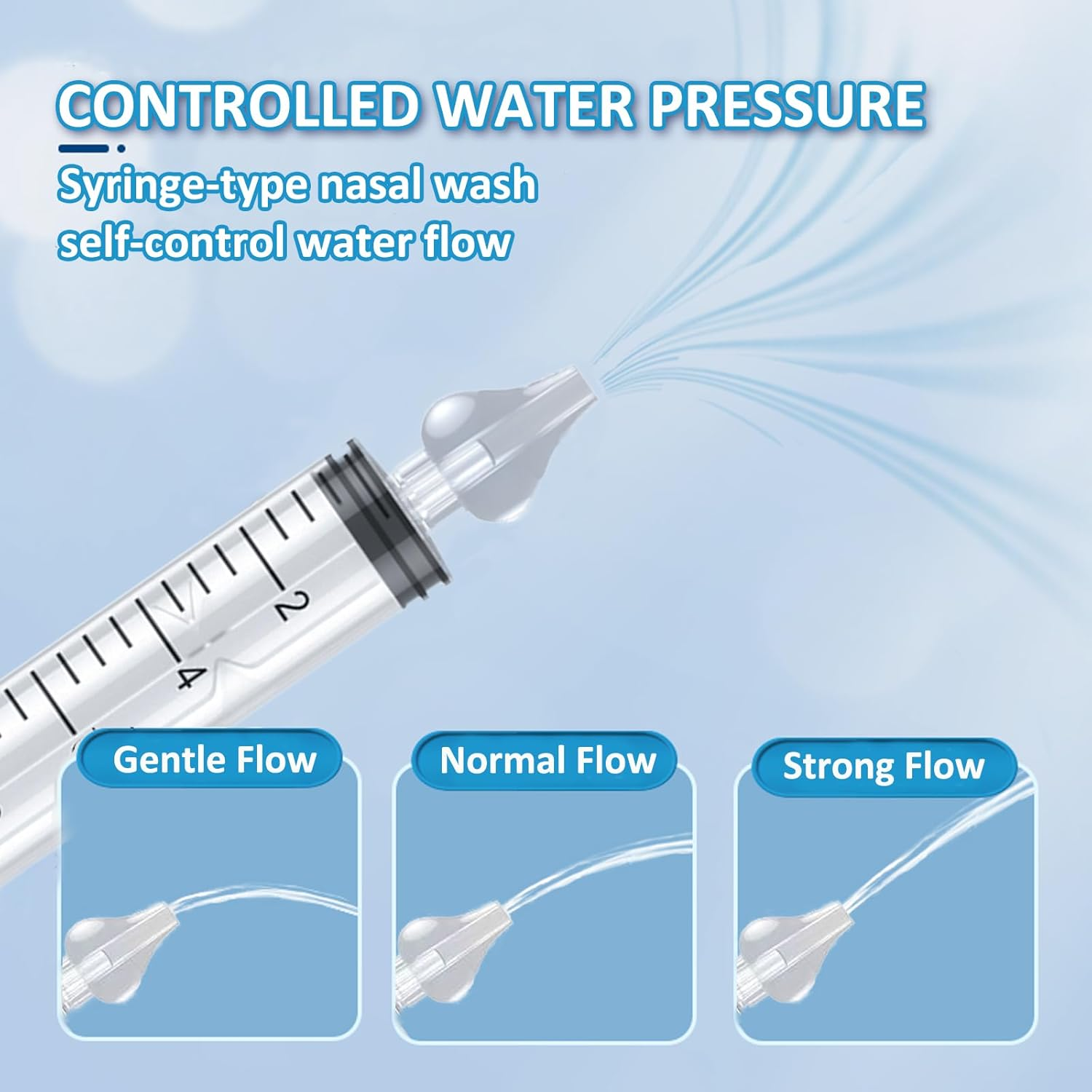 Irrigatore Nasal, Siringa per Lavaggi Nasali Bambini 10 Ml, Siringhe Lavaggi Nasali with Punta in Silicone Morbido, Irrigazione Nasal Riutilizzabile Portatile Aspiratore Nasal image number 2