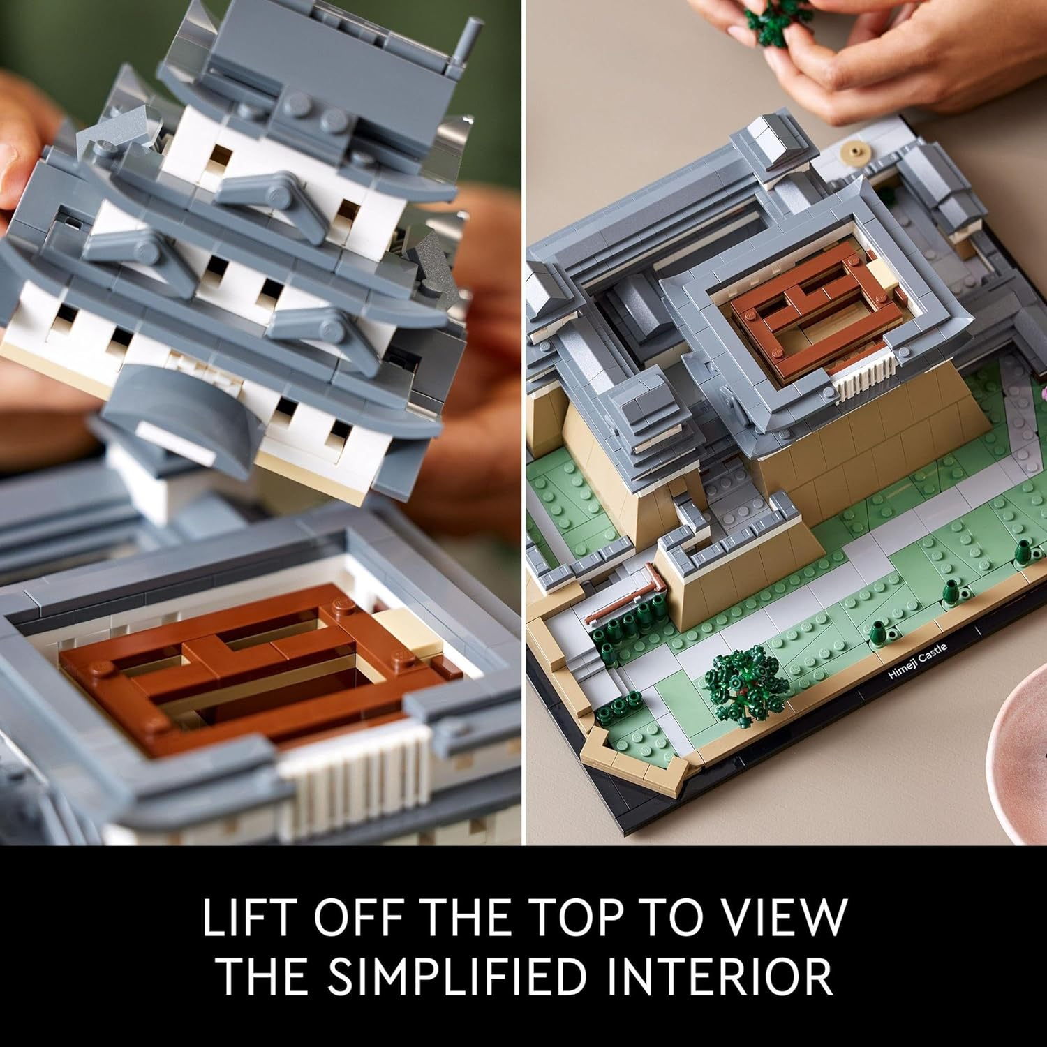 LEGO Architecture Himeji Castle, Collectible Model Building Kit for Adults, Idea for Fans of Creative Gardening and Japanese Culture, Relaxing 3D Puzzle or Desk Toy with Cherry Blossom Trees 21060 image number 1