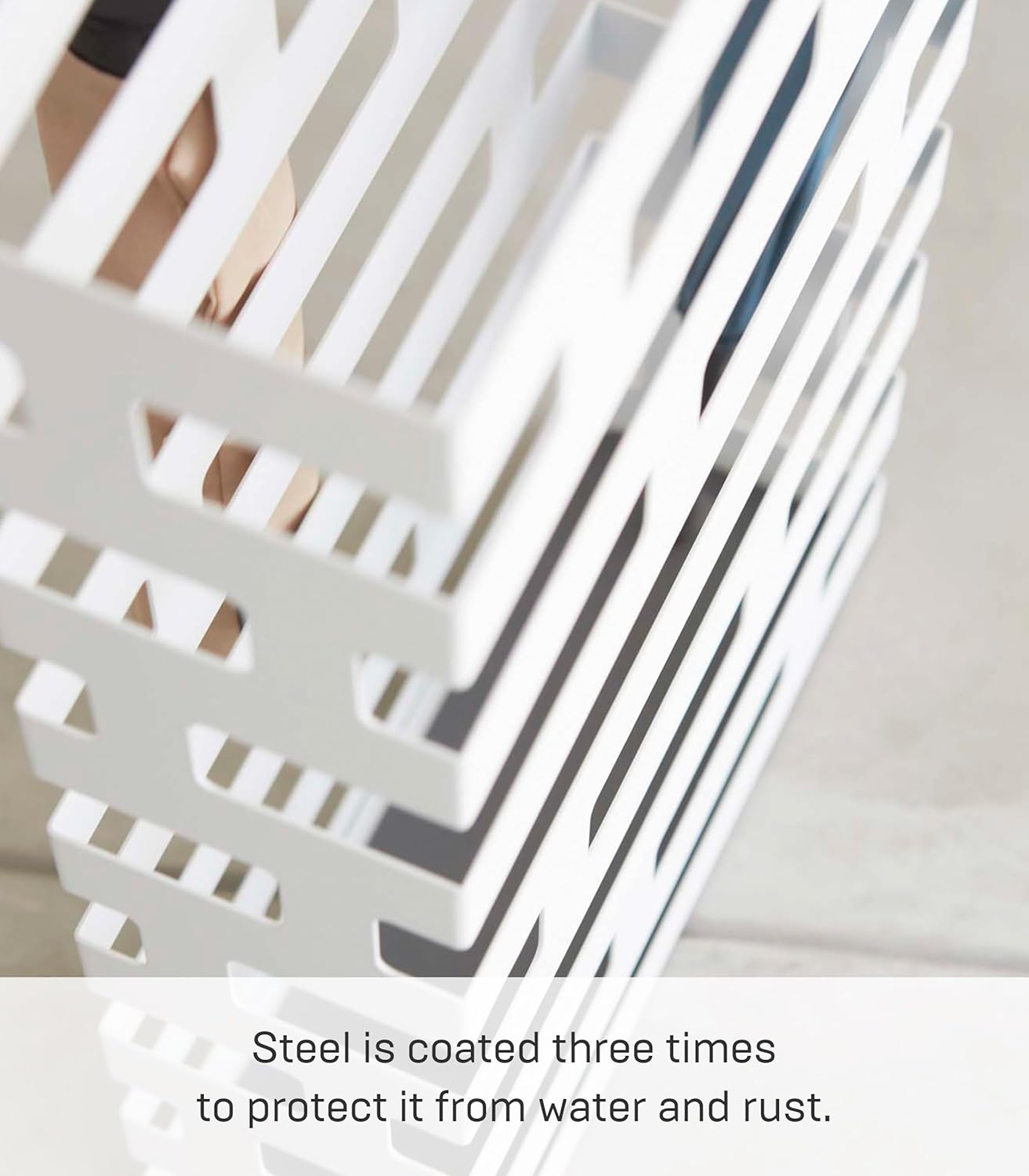 Yamazaki BRICK UMBRELLA STAND WIDE WH, White - White image number 2