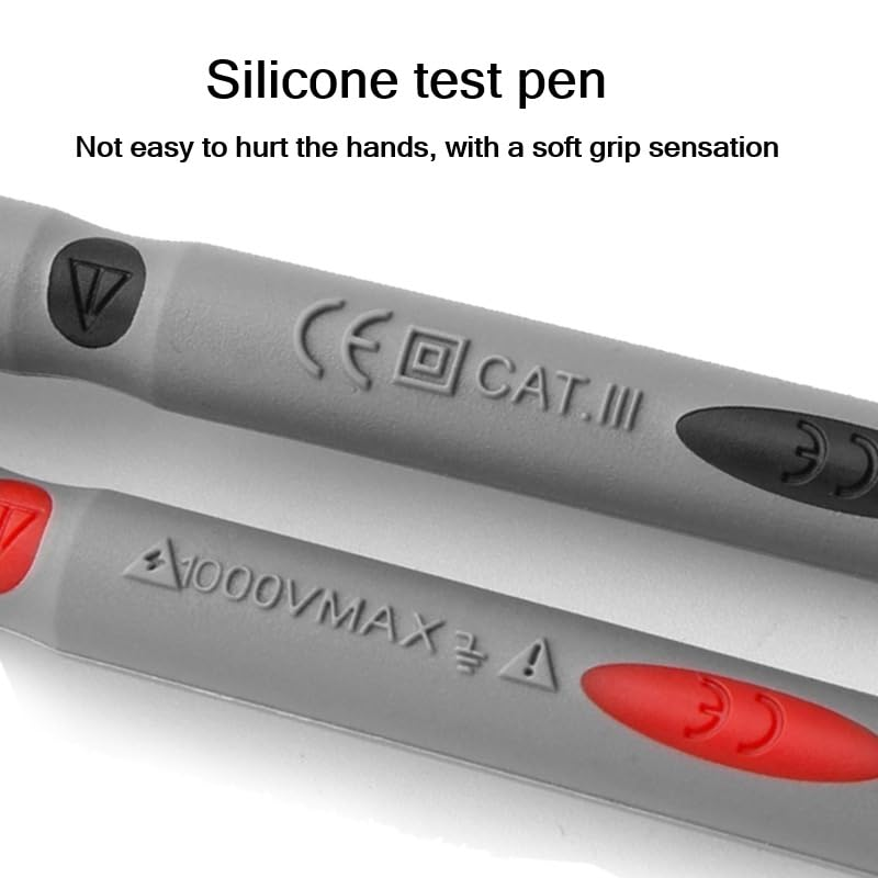 Leanockesa Multimeter, Precision Sharp Lead 1000V 20A Digital Multi Meter Clamp Tester Probe Test Probes Leads, Test Extension, Multimeter Accessories