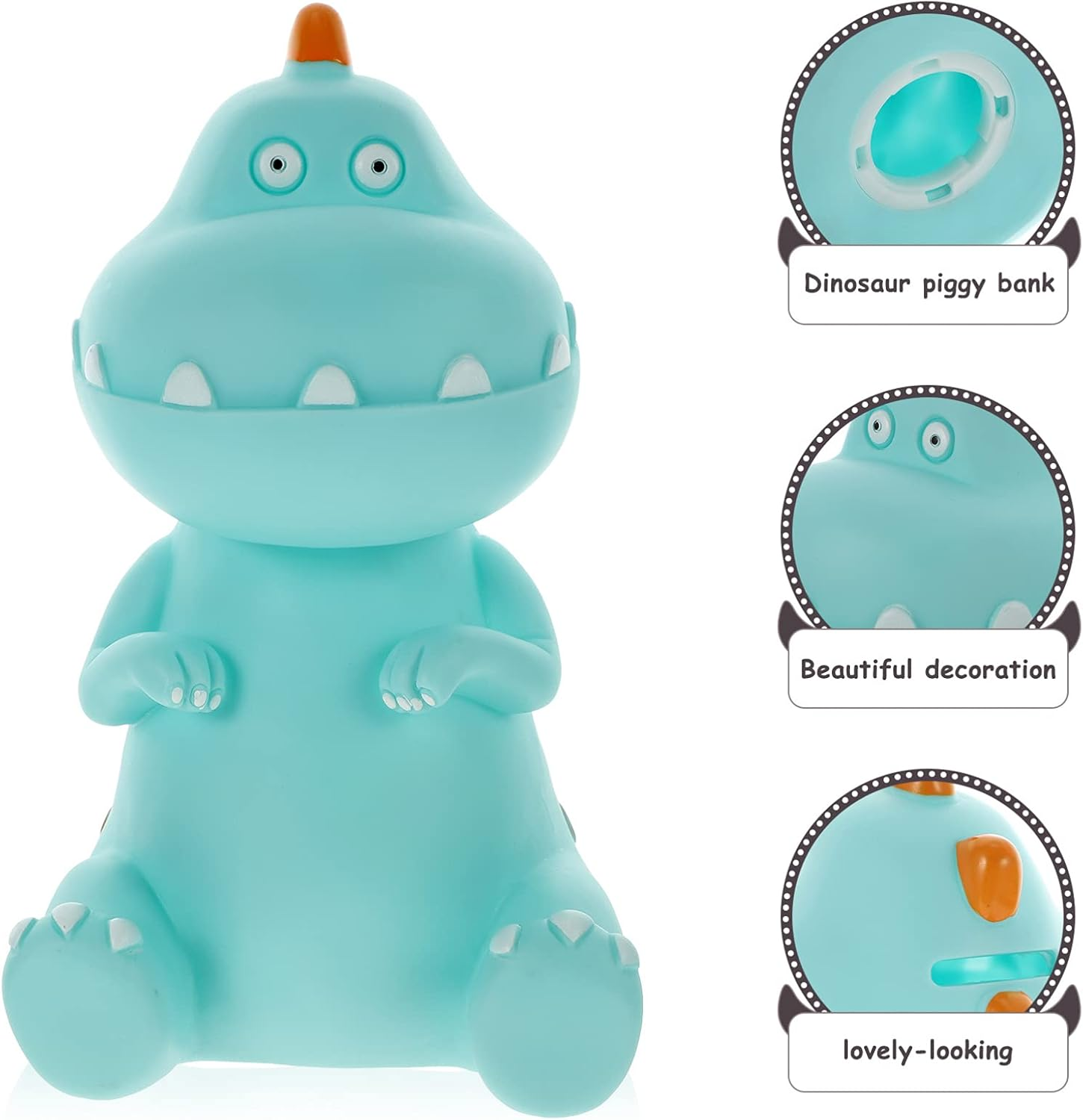 Toddmomy Dinosaur Piggy Bank for Kids, Unbreakable Plastic Money Box with Secure Lid, Coin Bank for Savings, Boys Girls image number 3