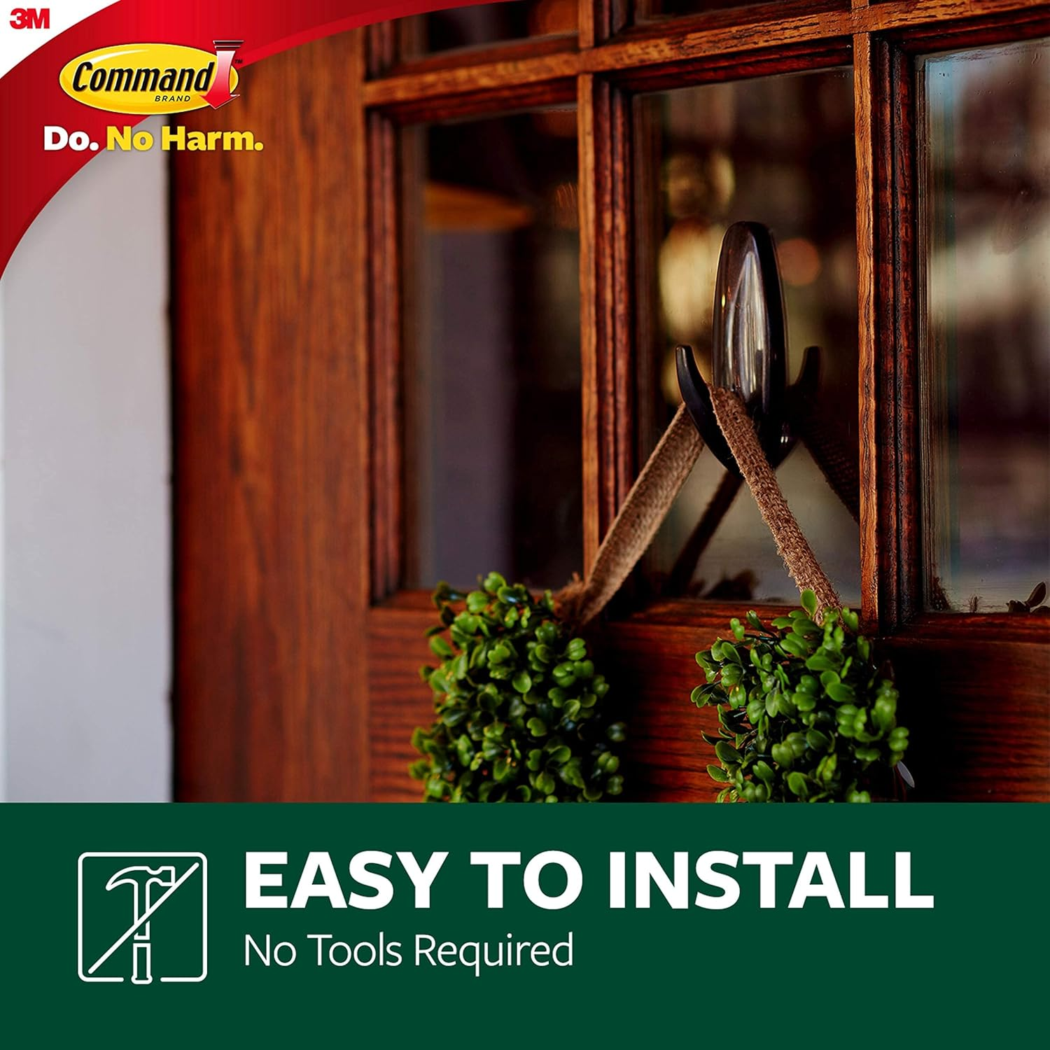 Command Outdoor Metallic Bronze Value Pack, 3 Hooks and 4 Strips, AW083BZ-3NA - Metallic Bronze image number 4