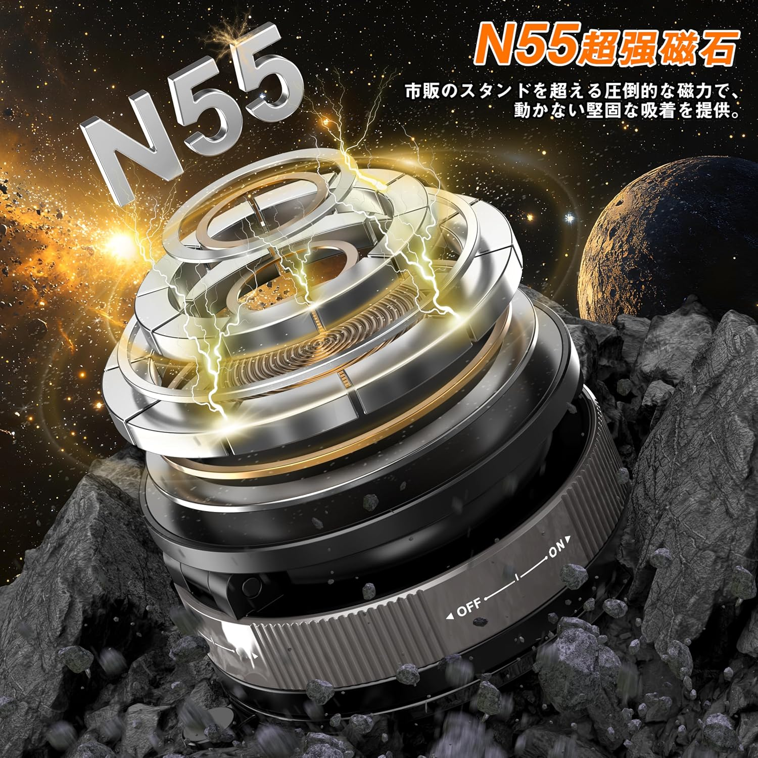 Smartphone Holder, Car, Super Strong Magnet, N55 Magnet, Magsafe Stand, In-Car Smartphone Holder, Mobile Phone Holder, One-Handed Operation, Fall Prevention, 360&deg; Rotation, Foldable, Compact, Car