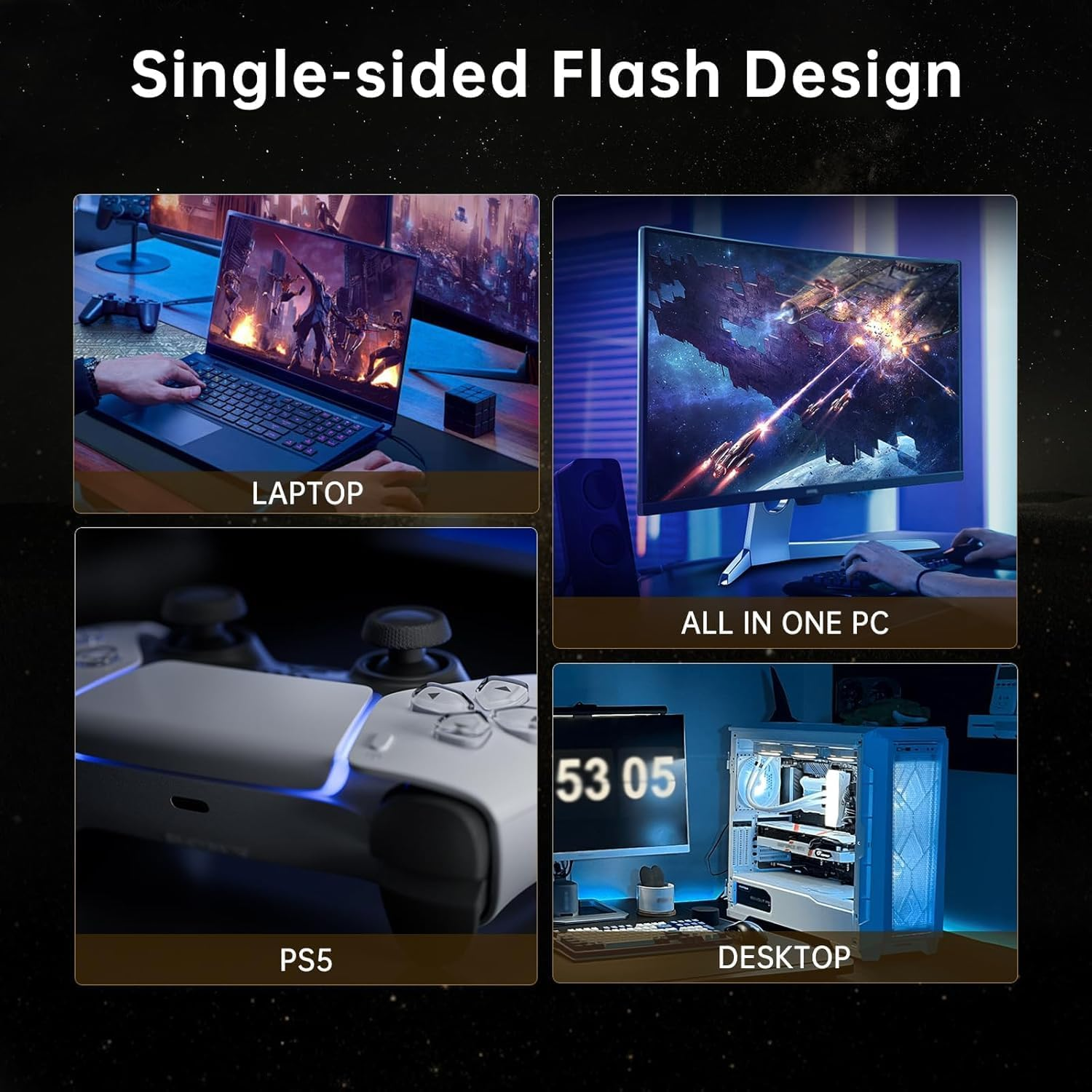 FX991 4TB SSD, Nvme SSD M.2 2280 Pcie Gen4X4, up to 7000Mb/S, Internal Solid State Drives for PS5 Laptop Desktop 3D QLC NAND image number 3