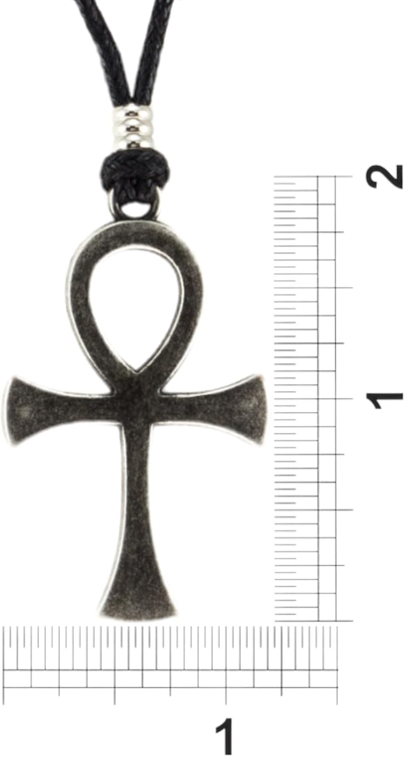 Bluerica Ankh Cross of Life on Adjustable Cord Necklace