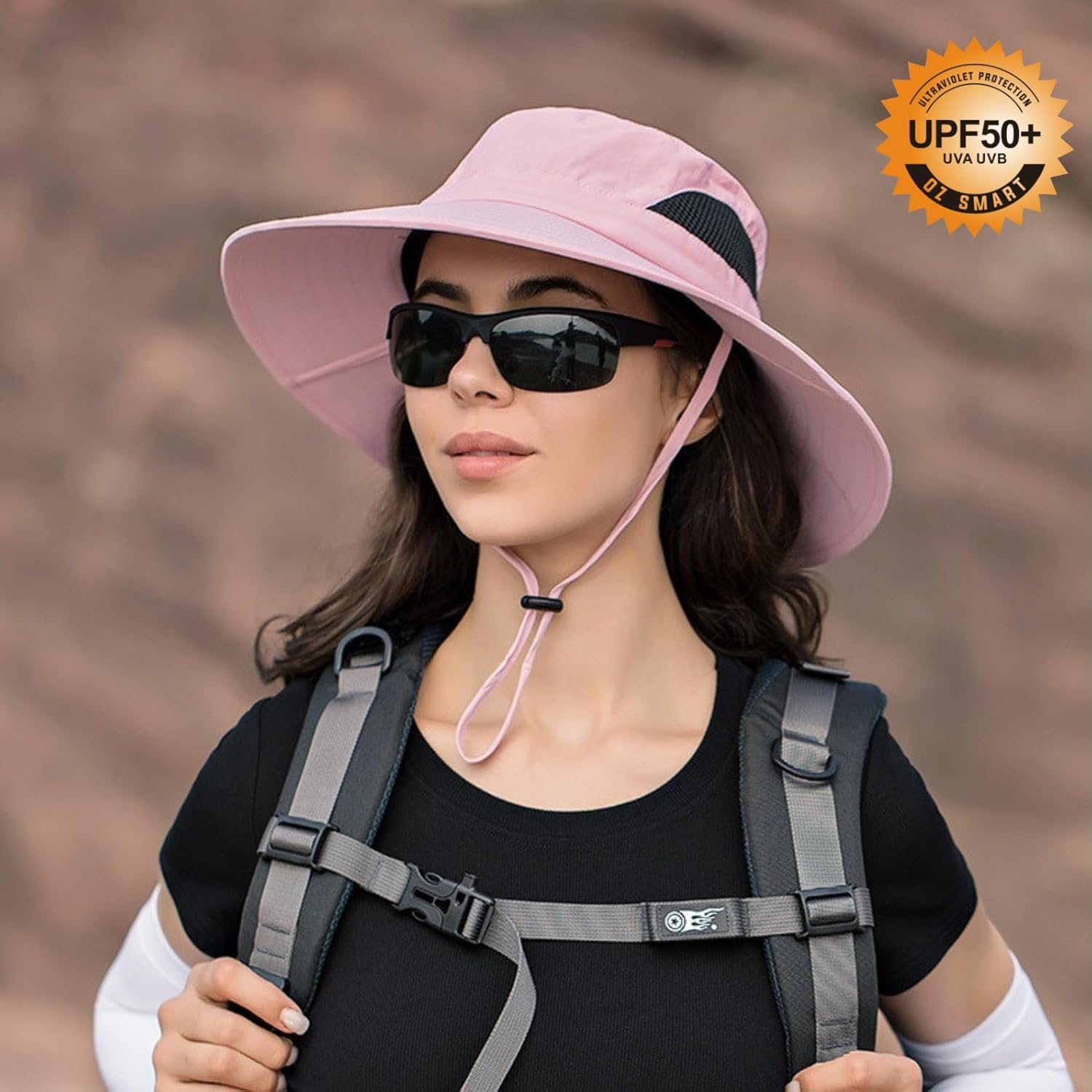 Wind Resistance Wide Brim Bucket Hat UPF 50 UV Protection, Outdoor Fishing Hats with Chin Strap for Men & Women, Smart Sun Cover for Farming, Camping, Hiking, Golf, and Summer Gear