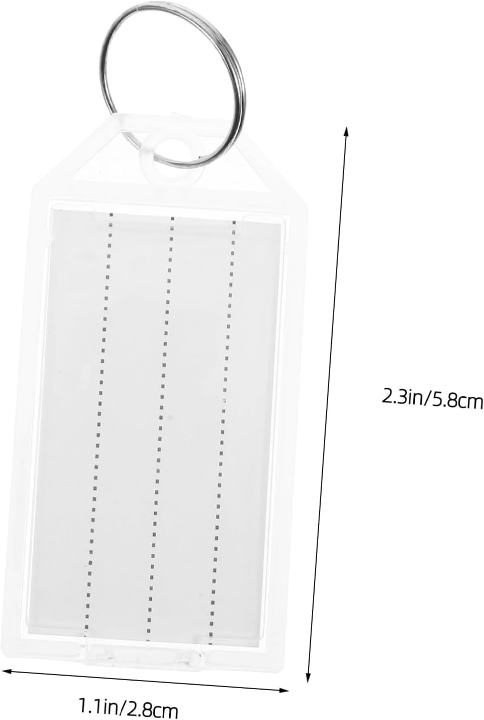 SHINEOFI 100Pcs Blank Plastic Key Tags Luggage Tag Keyring Labels for Travel Gear Suitcase Identification image number 4