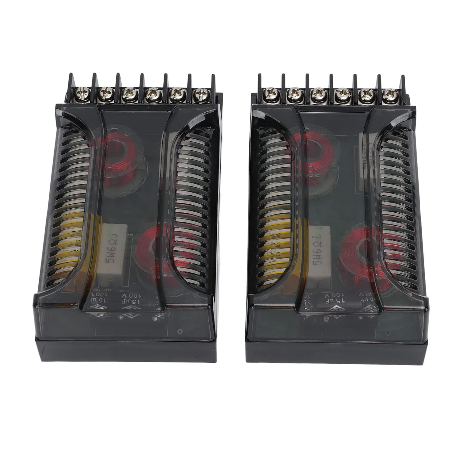 300 Watts 2 Way Crossover, 2Pcs Passive Car Audio Speaker Tweeter, Universal Heat Dissipation Audio Crossover Speaker Frequency Divider with Overcurrent image number 6