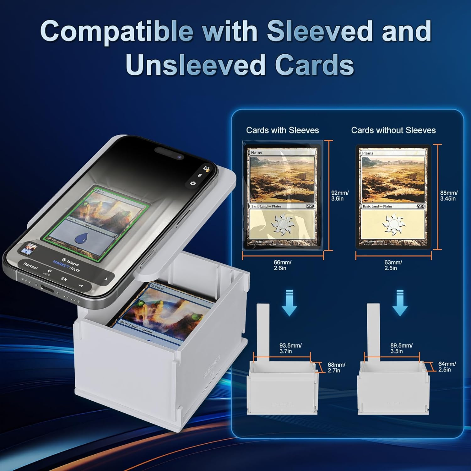 MTG TCG Card Scanner Stand Phone Holder for Standard Size Sleeved & Unsleeved MTG Cards Fast Scanning, Only Works with Manabox App, Ideal for Quick Scans and Price Checks image number 2