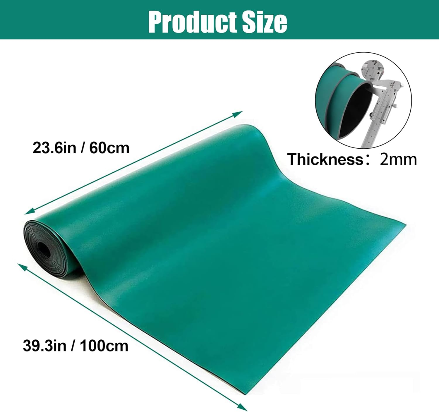 Iikare ESD Soldering Mat, 100X60Cm Large Heat Resistant anti Static Silicone Work Mat for Electronics Repair, PC Motherboard and Phone Soldering Station image number 1