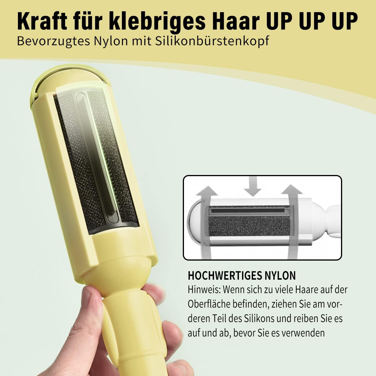 FQQF Lint Roller Pet Hair, Reusable Pet Hair Remover, Lint Brush for Cat Hair and Dog Hair Removal, Reusable for Sofa, Car, Bed, Clothes image number 5