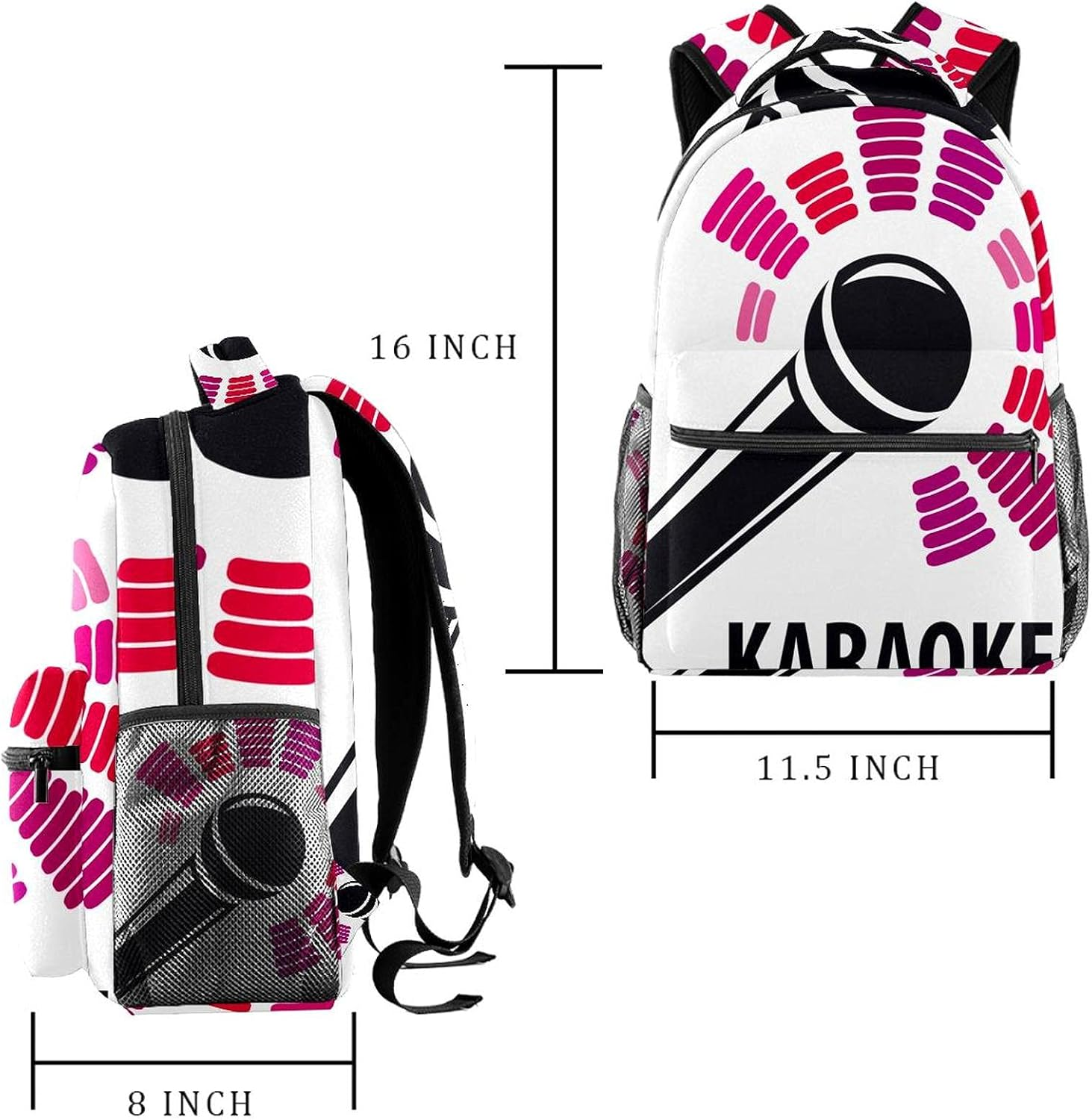 Logo Karaoke Backpack Students Shoulder Bags Travel Bag College School Tote Backpacks image number 1