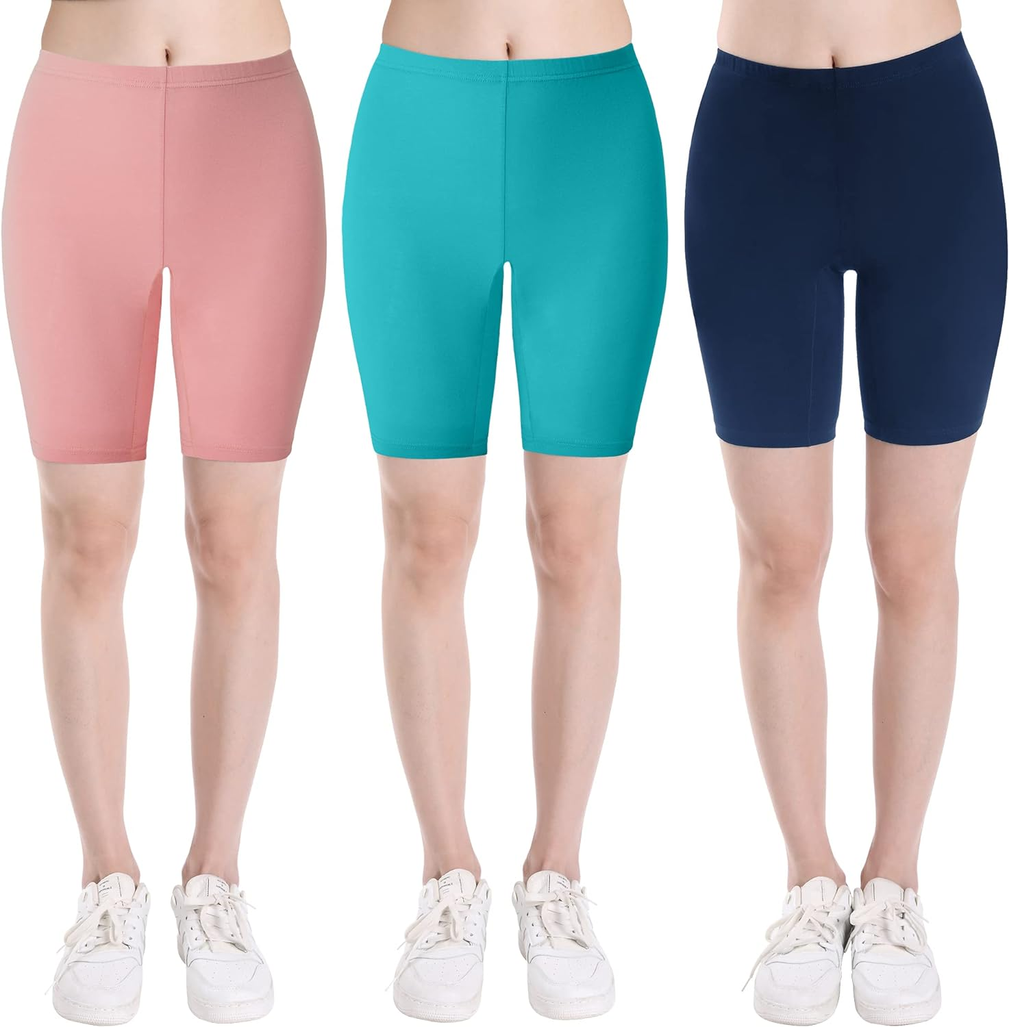 INNERSY Teen Girls' Soft Cotton Short for Age 8-16 Kids Tagfree Dance Shorts 3-Pack