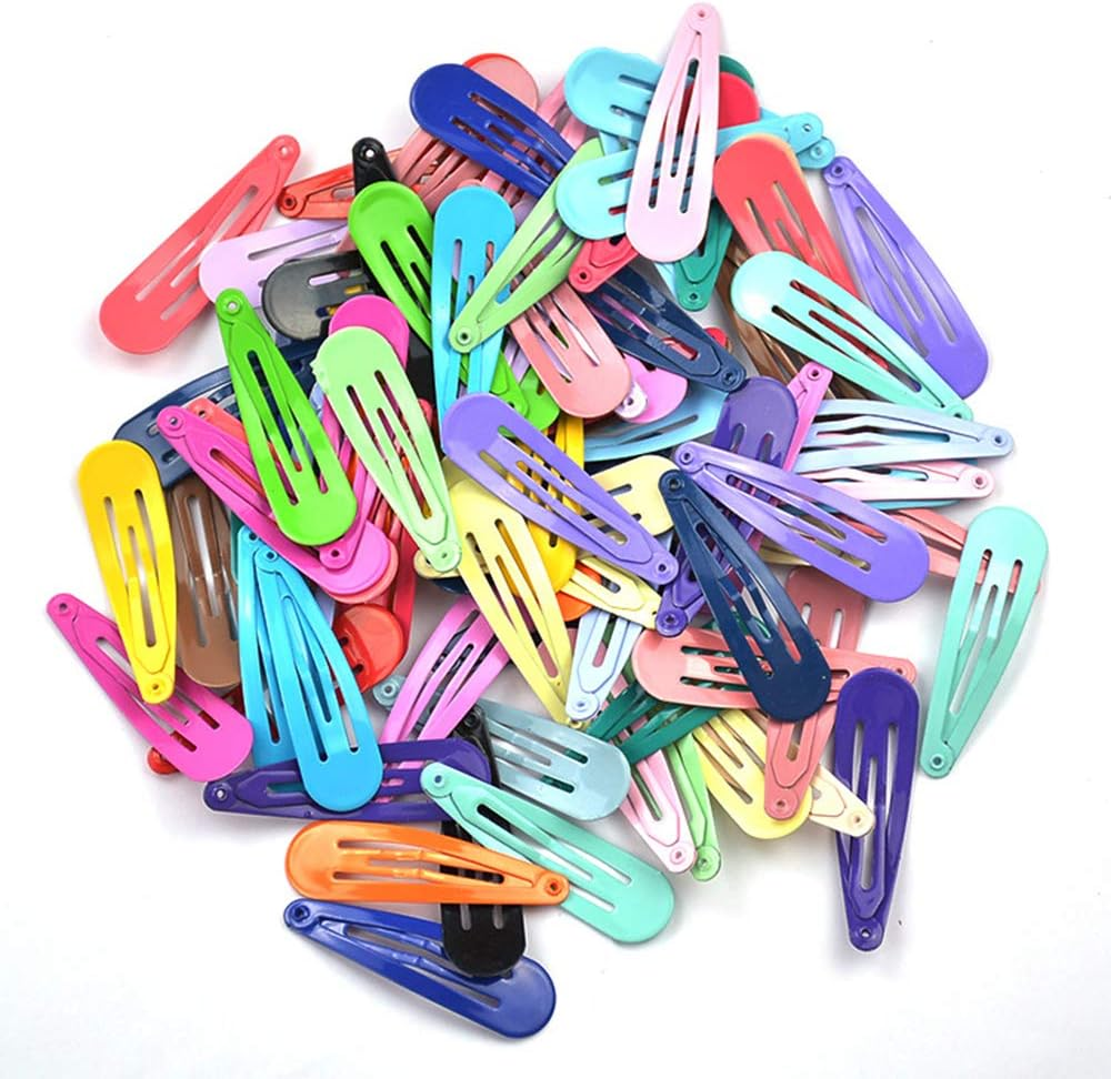 Volksrose Girls Cute BB Clip,150Pcs/Set 5Cm Mixed 30 Colors,Metal Snap Hair Clips,Lovely Kids Barrettes,Girls Hair Clip,Women Hair Accessories image number 1