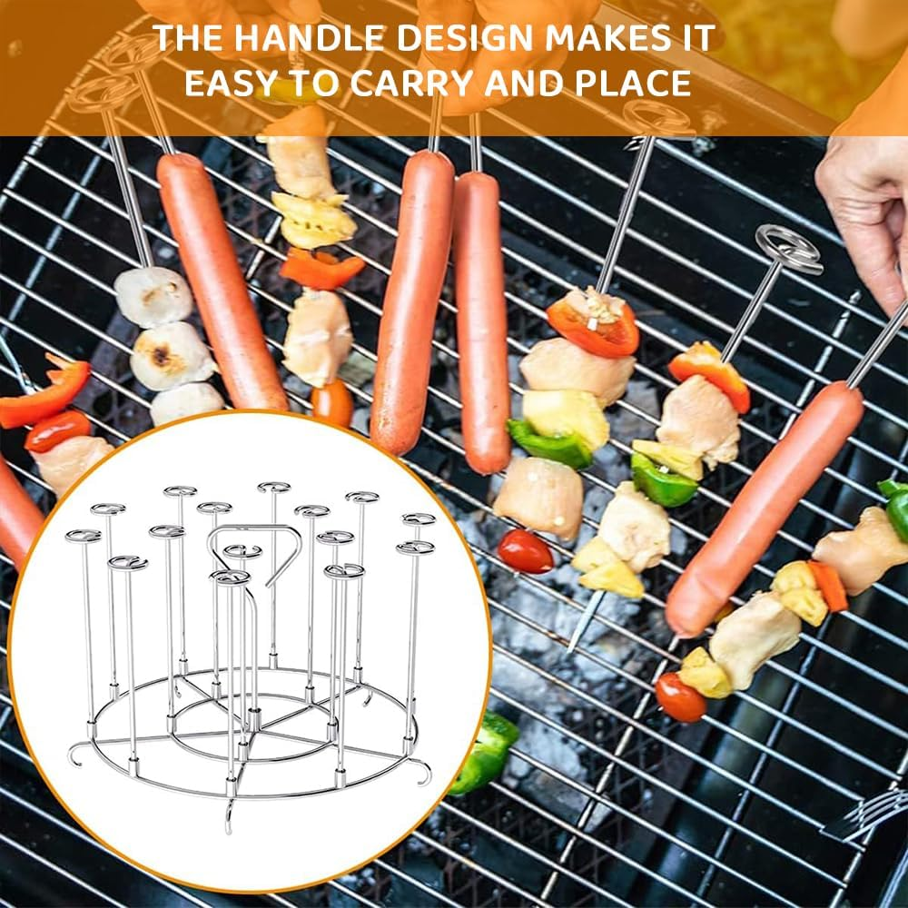Air Fryer Skewer Rack &ndash; Stainless Steel Vertical Kabob Stand, Metal Skewers for Grilling Meat, Veggies, Appetizers &ndash; Air Fryer Accessories image number 6