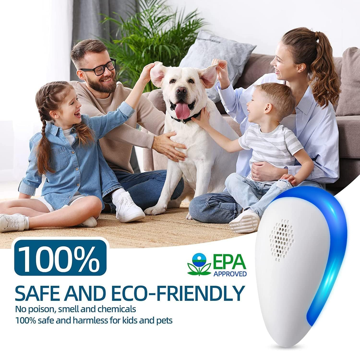 Lickoon - 6 Packs Ultrasonic Pest Repeller, Electronic Indoor Pest Repeller, Pest Control for Insects, Cockroaches, Mice, Spiders, Ants, Insects, Insects image number 1